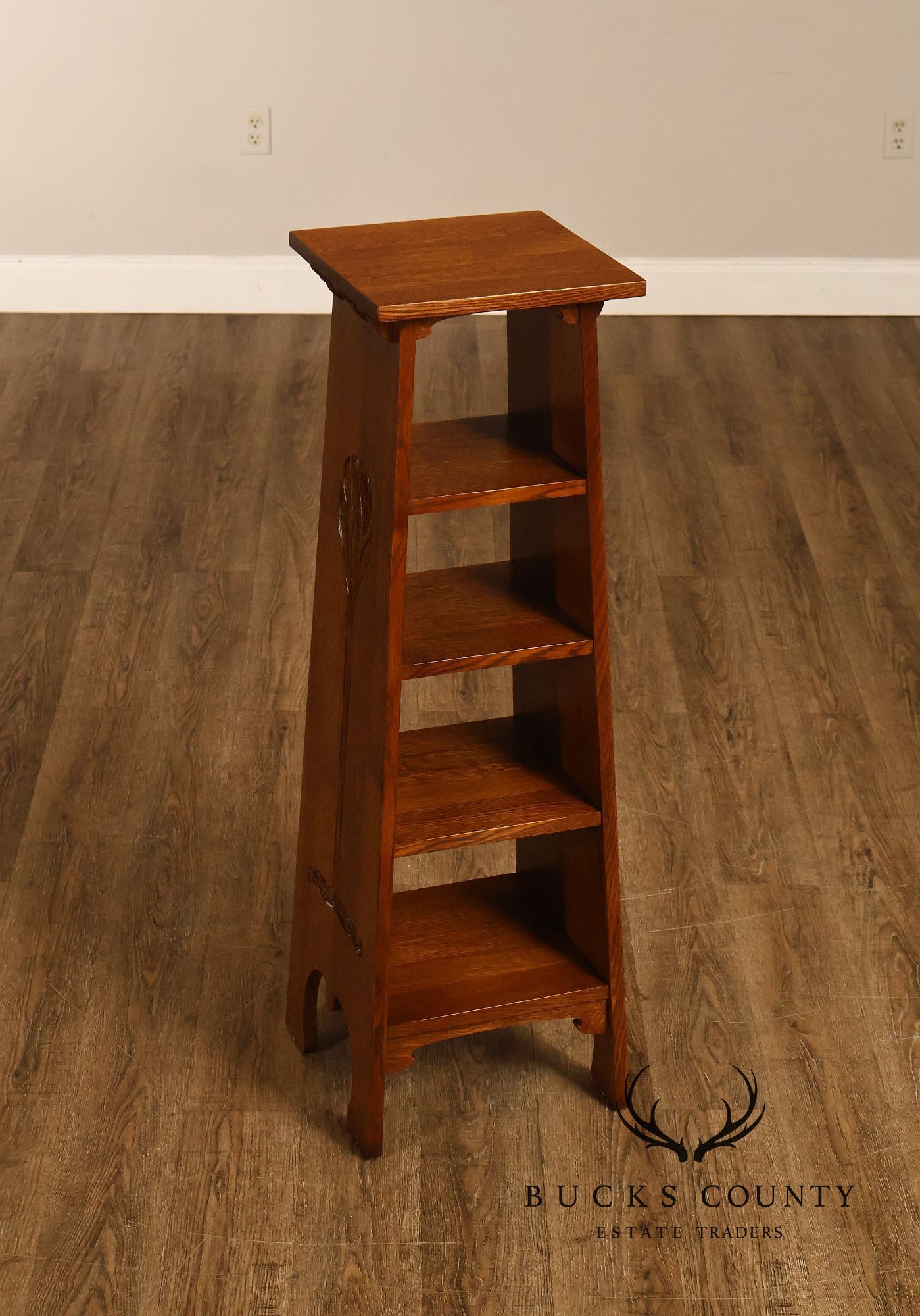 Stickley Mission Collection Oak Tree of Life Pedestal