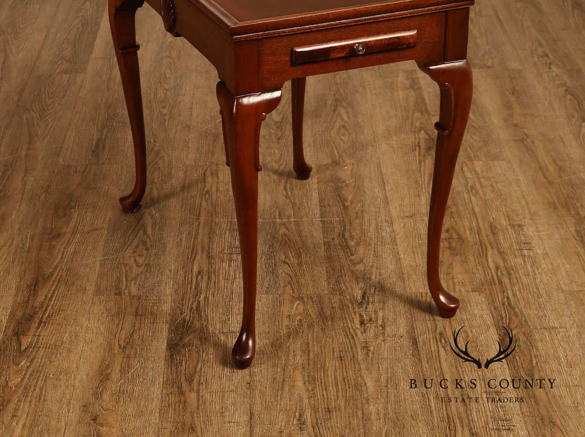 Queen Anne Style Mahogany Tea Side Table