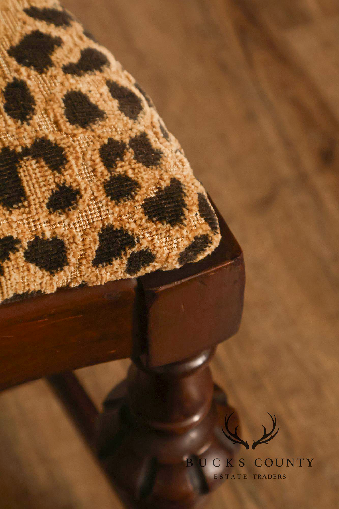 1930's Vintage Walnut Vanity Bench