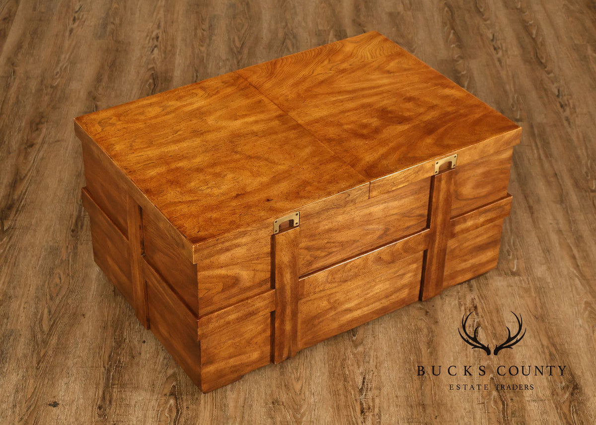 Drexel 'Woodbriar' Campaign Style Coffee Table