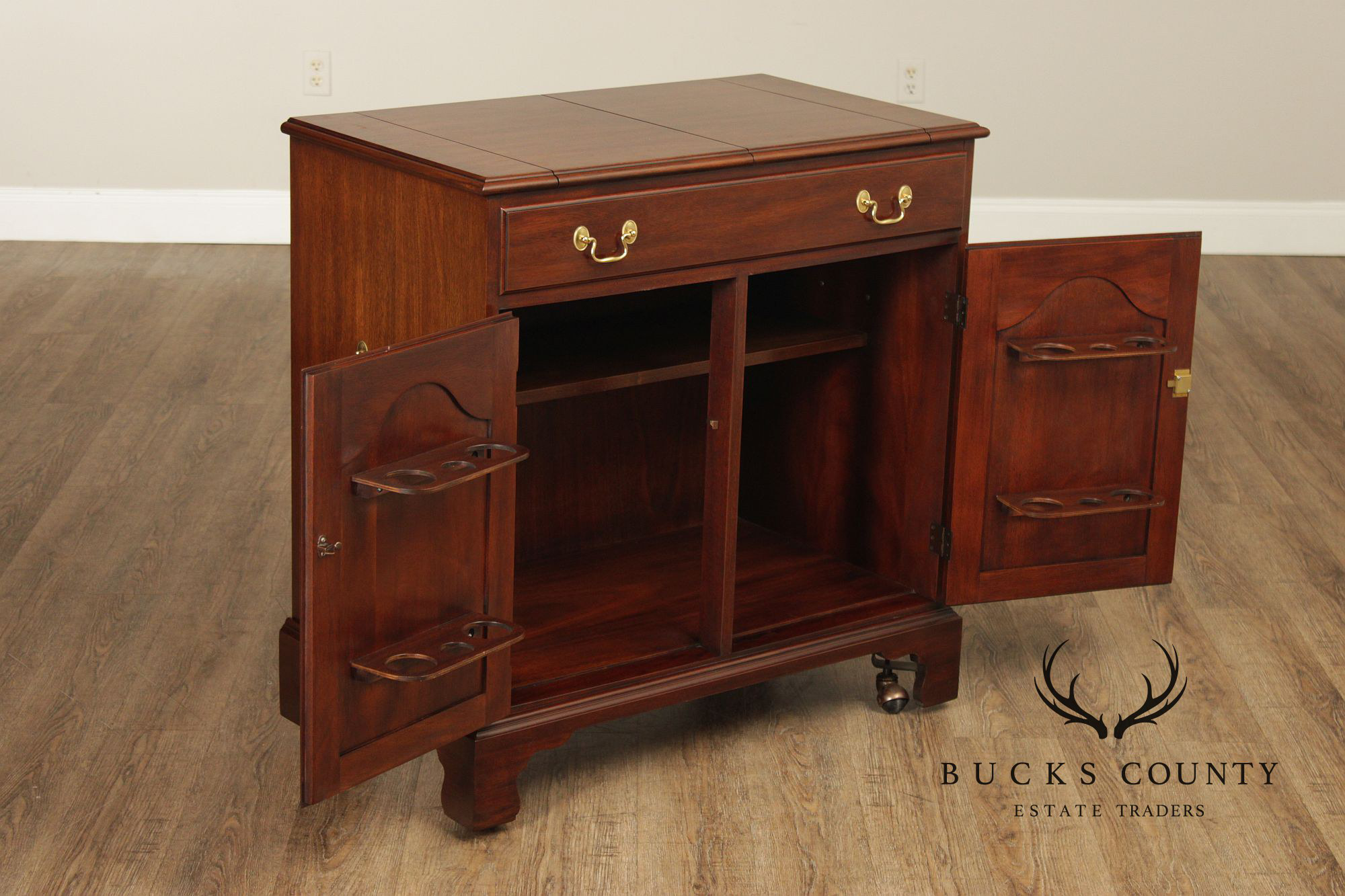 Henkel Harris Georgian Style Mahogany Flip Top Server