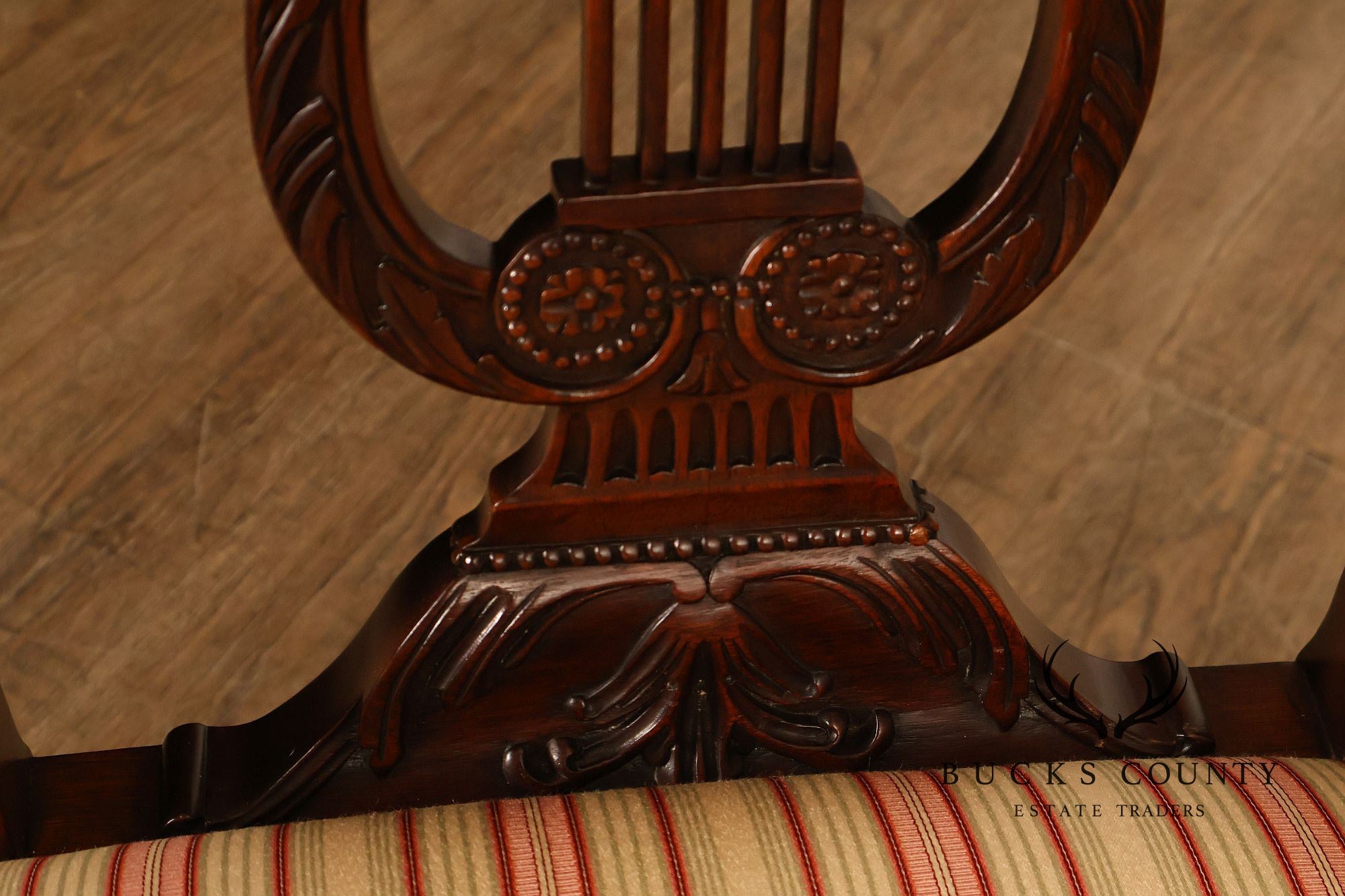 Henkel Harris Mahogany Set Of Eight Lyre Back Dining Chairs