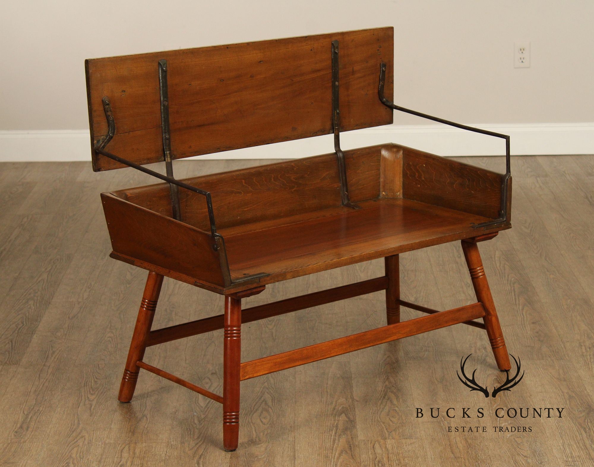 Antique 19th Century Rustic Farmhouse Pair Of Buggy Seat Benches