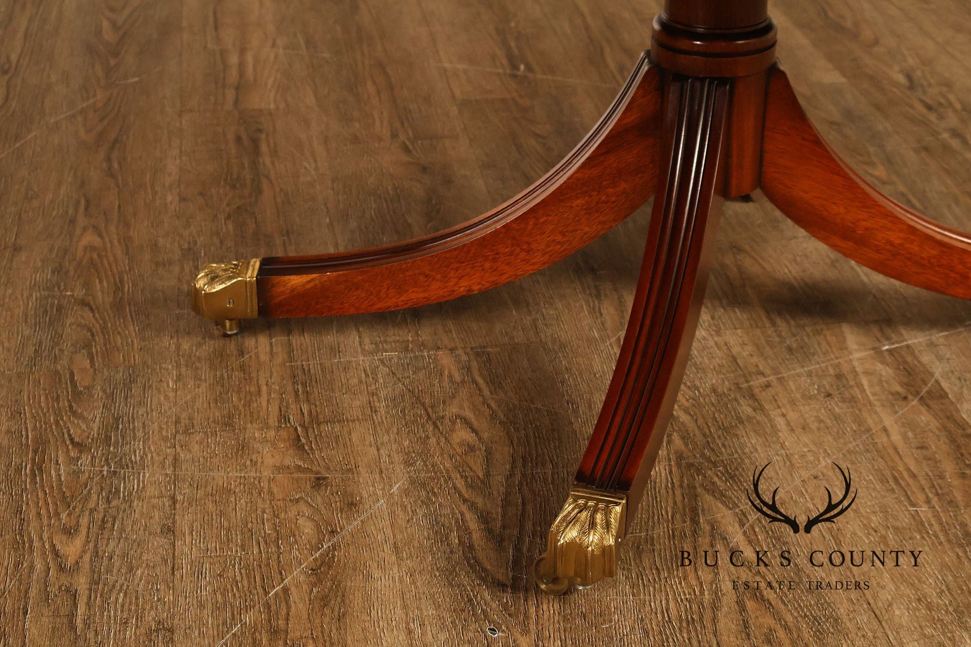 Regency Style Flame Mahogany Oval Top Coffee Table