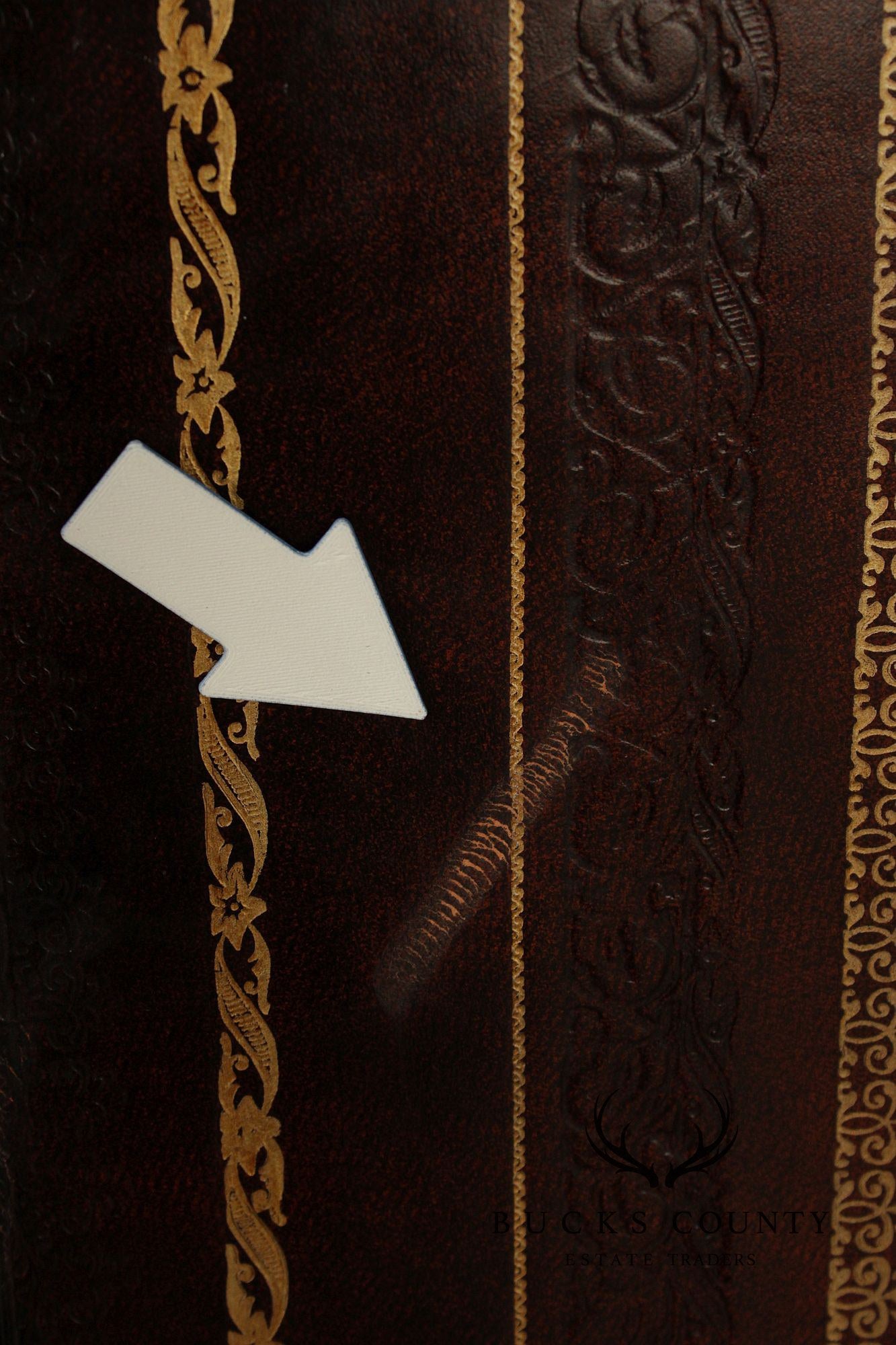 Maitland Smith Four-Panel Leather Folding Screen