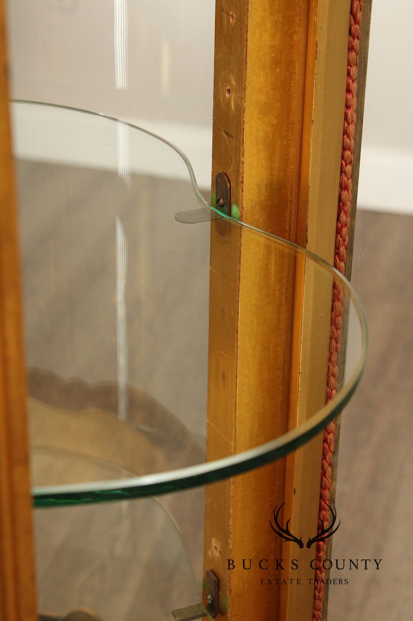 Rococo Style Giltwood Curio Cabinet With Glass Panels