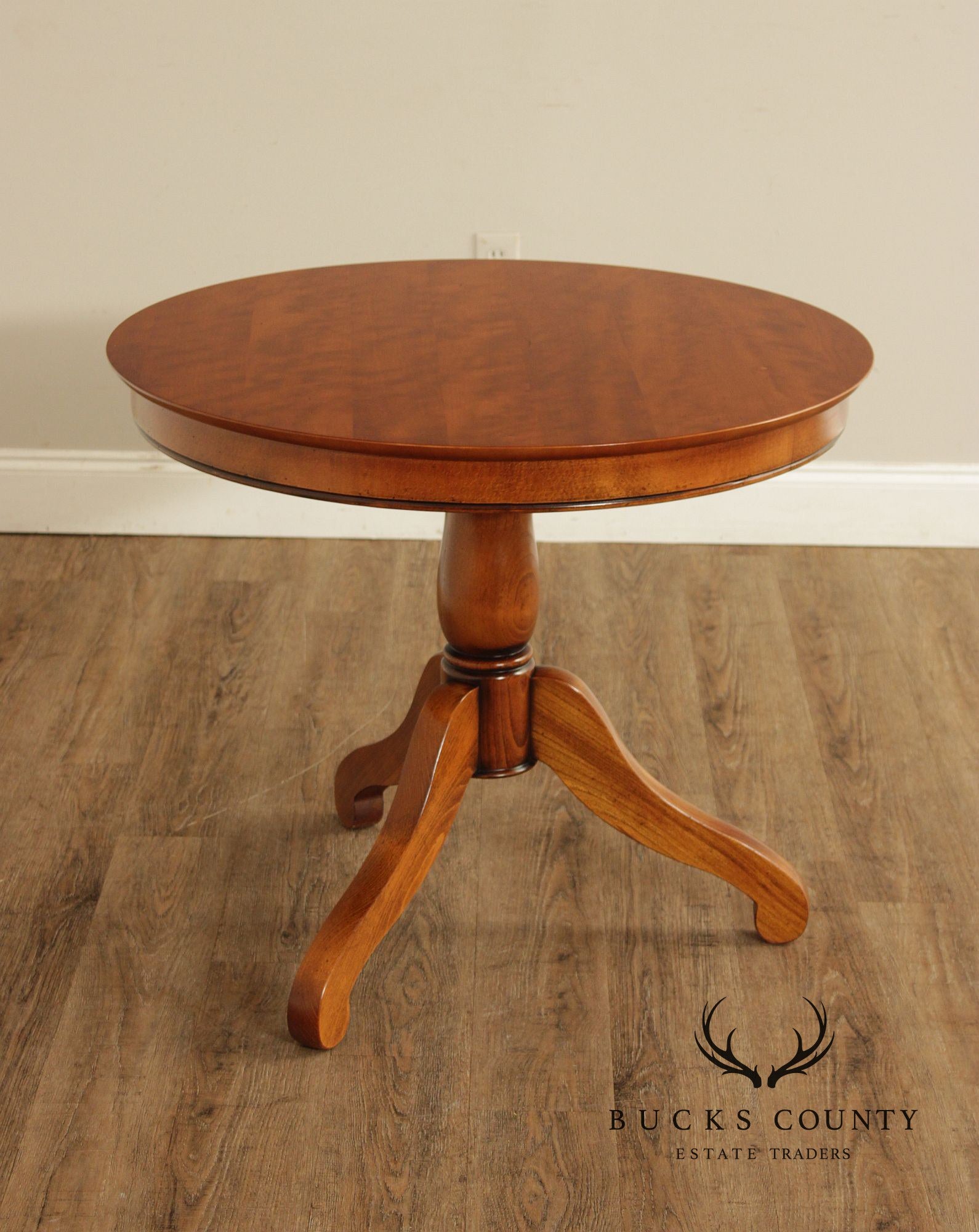 Grange France Round 33" Cherry Pedestal Side Table