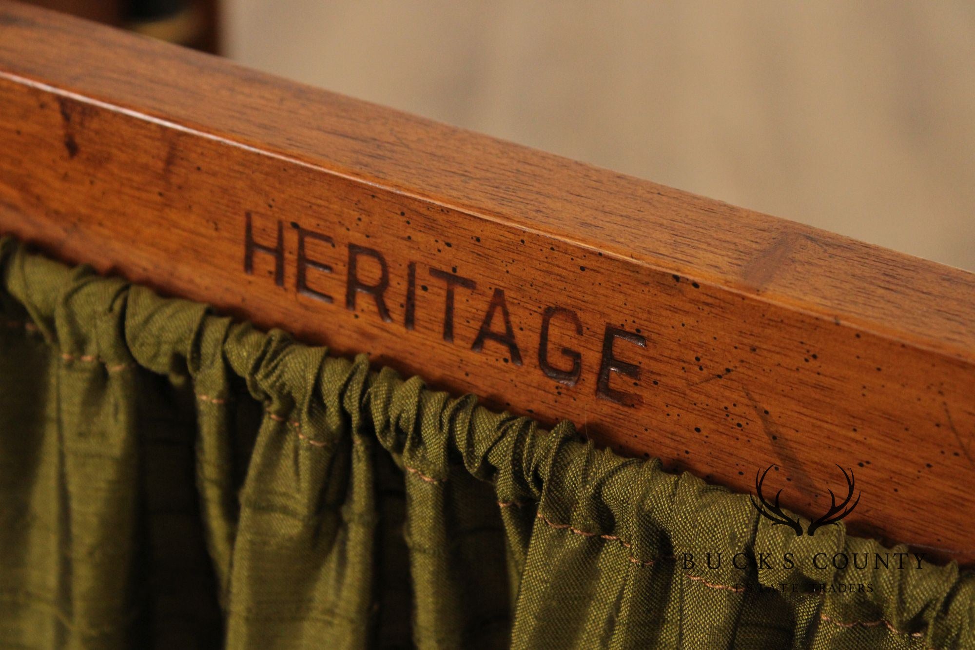 Heritage Vintage Mahogany Empire Style Marble Top Console