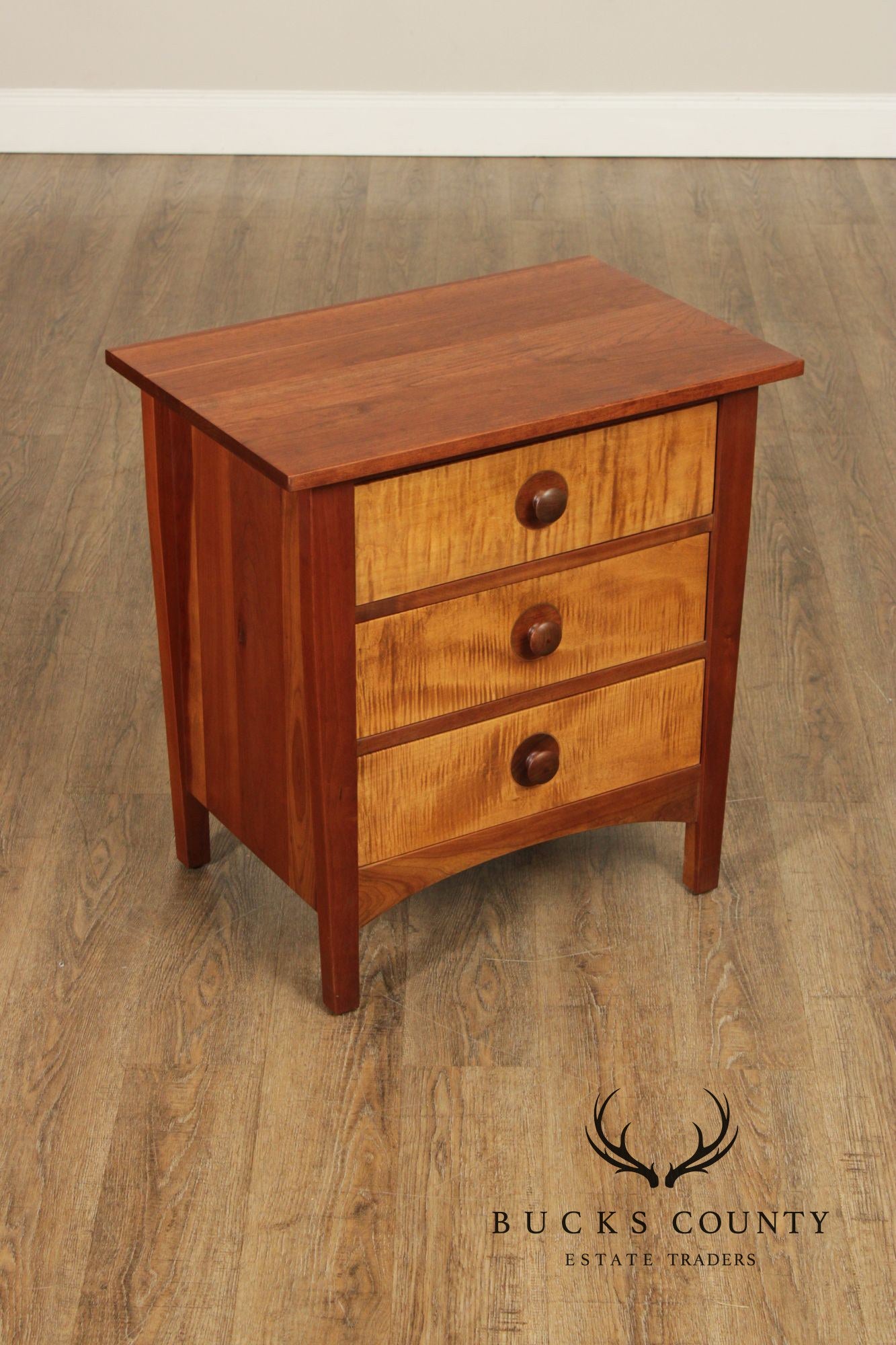 Stickley Mission Collection Harvey Ellis Cherry Three Drawer Nightstand