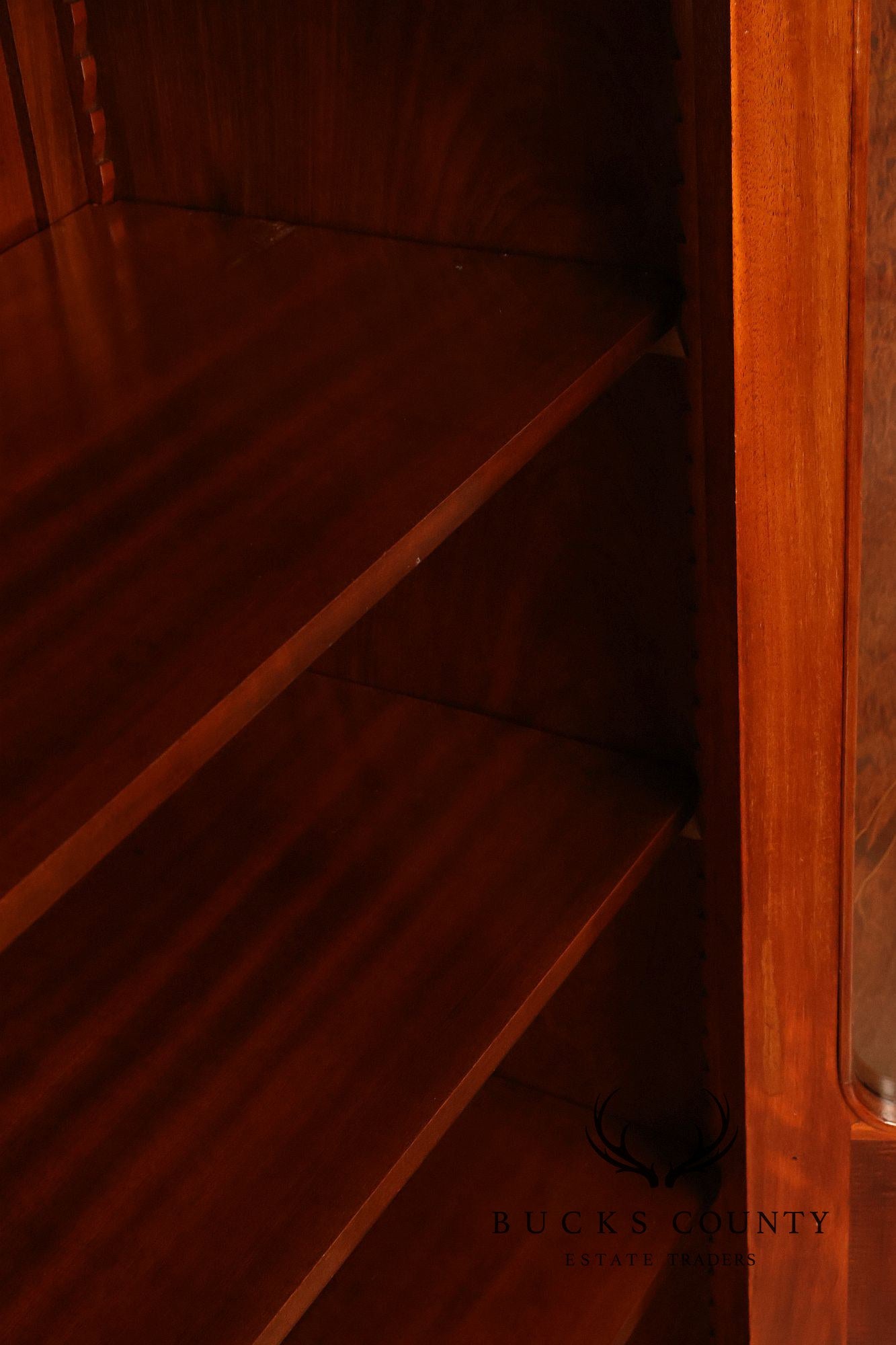 French Louis XV Style Burl Wood Three Door Bookcase Display Cabinet