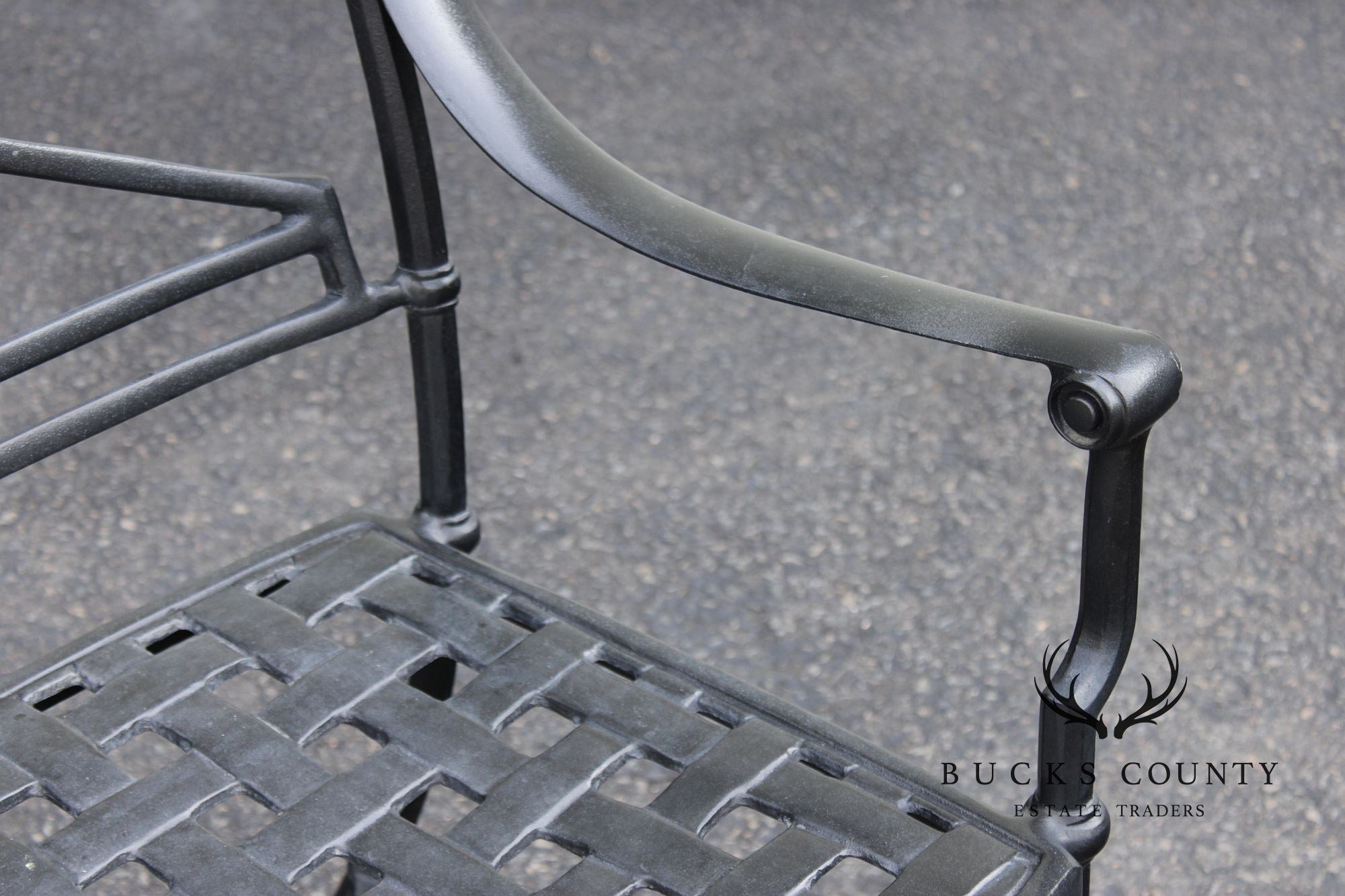 Woodard Delphi Collection Cast Aluminum Outdoor Patio Dining Table With Six Chairs Set