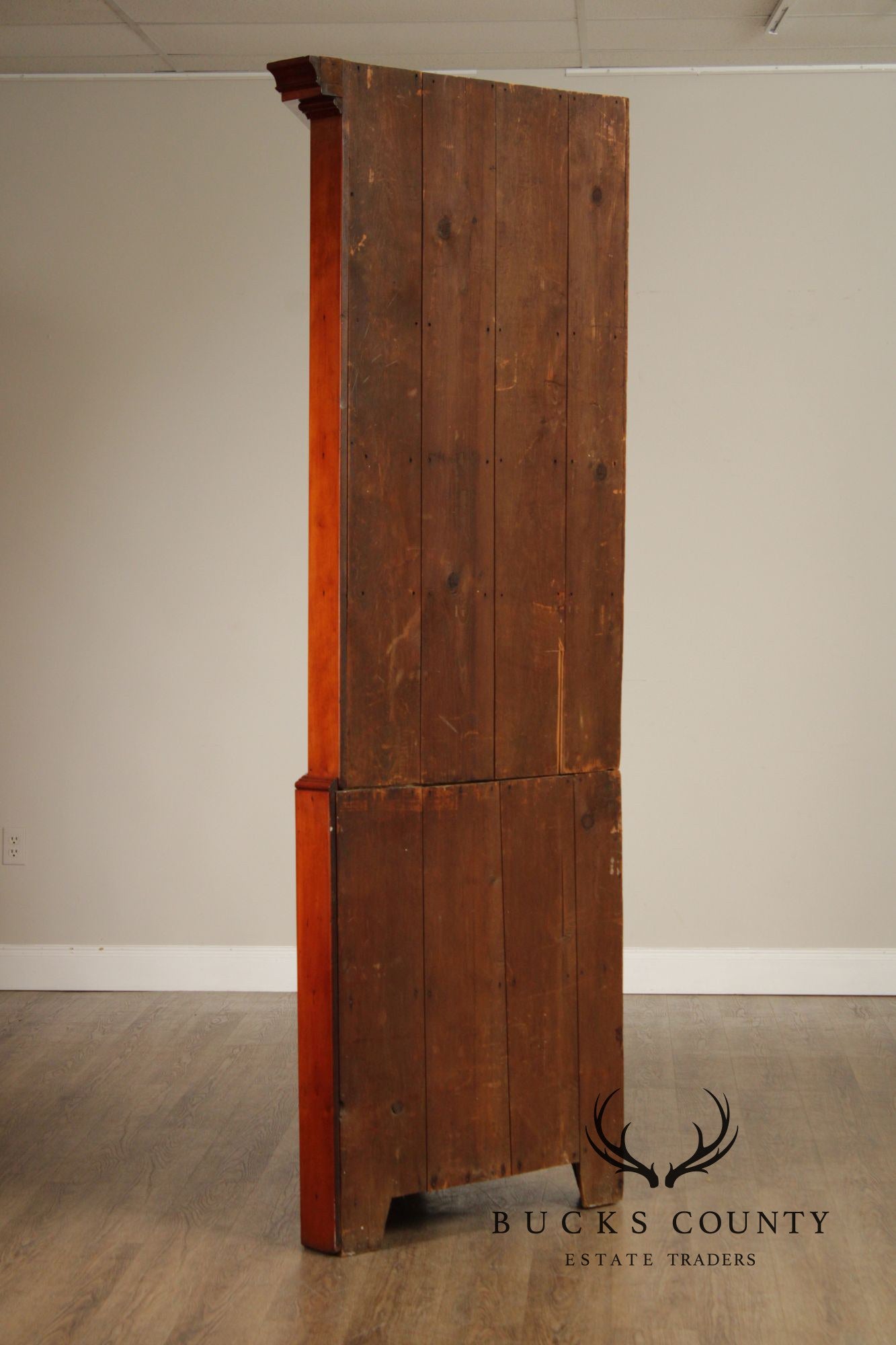Antique American Farmhouse Cherry Corner Cabinet