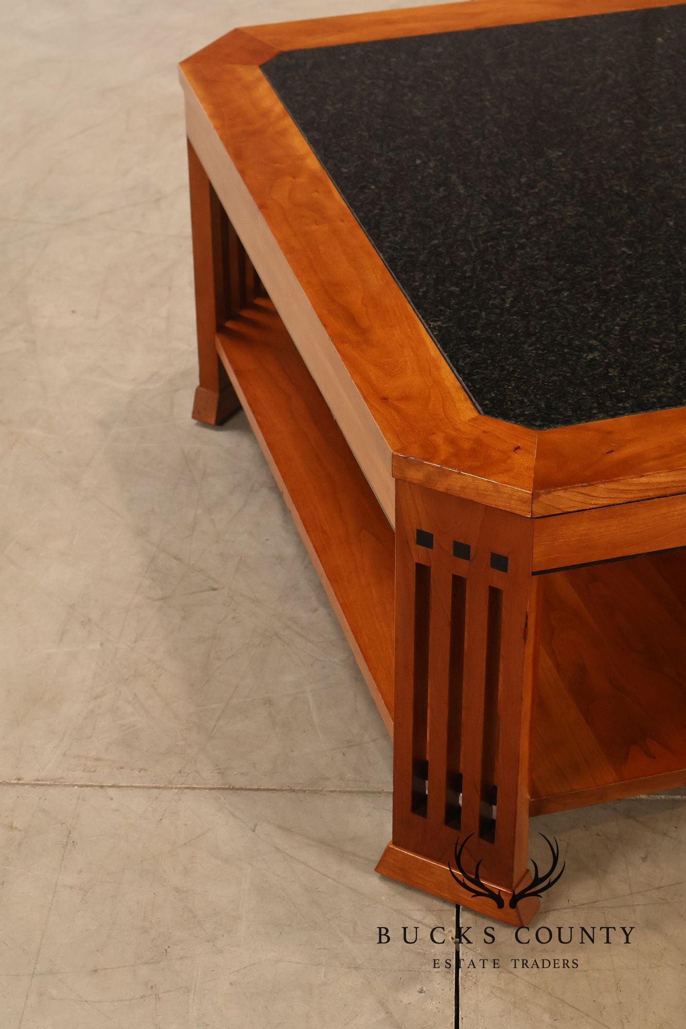 Stickley 21st Century Collection Granite Top Cherry Coffee Table