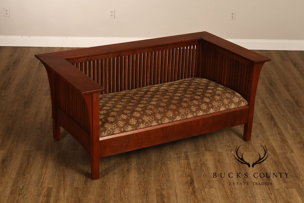 Stickley Mission Collection Cherry Spindle Loveseat