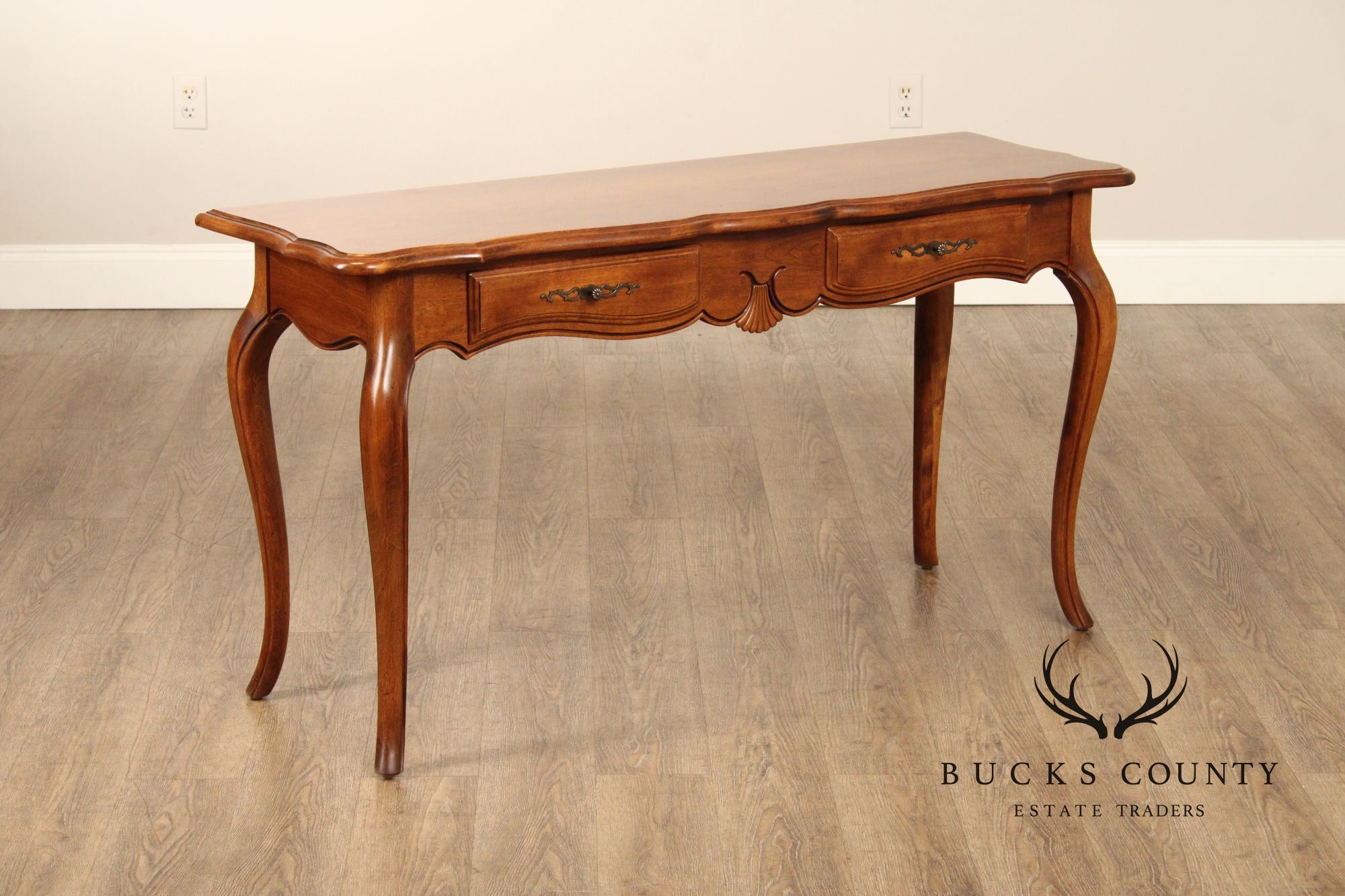 Ethan Allen 'Country French' Two-Drawer Console Table