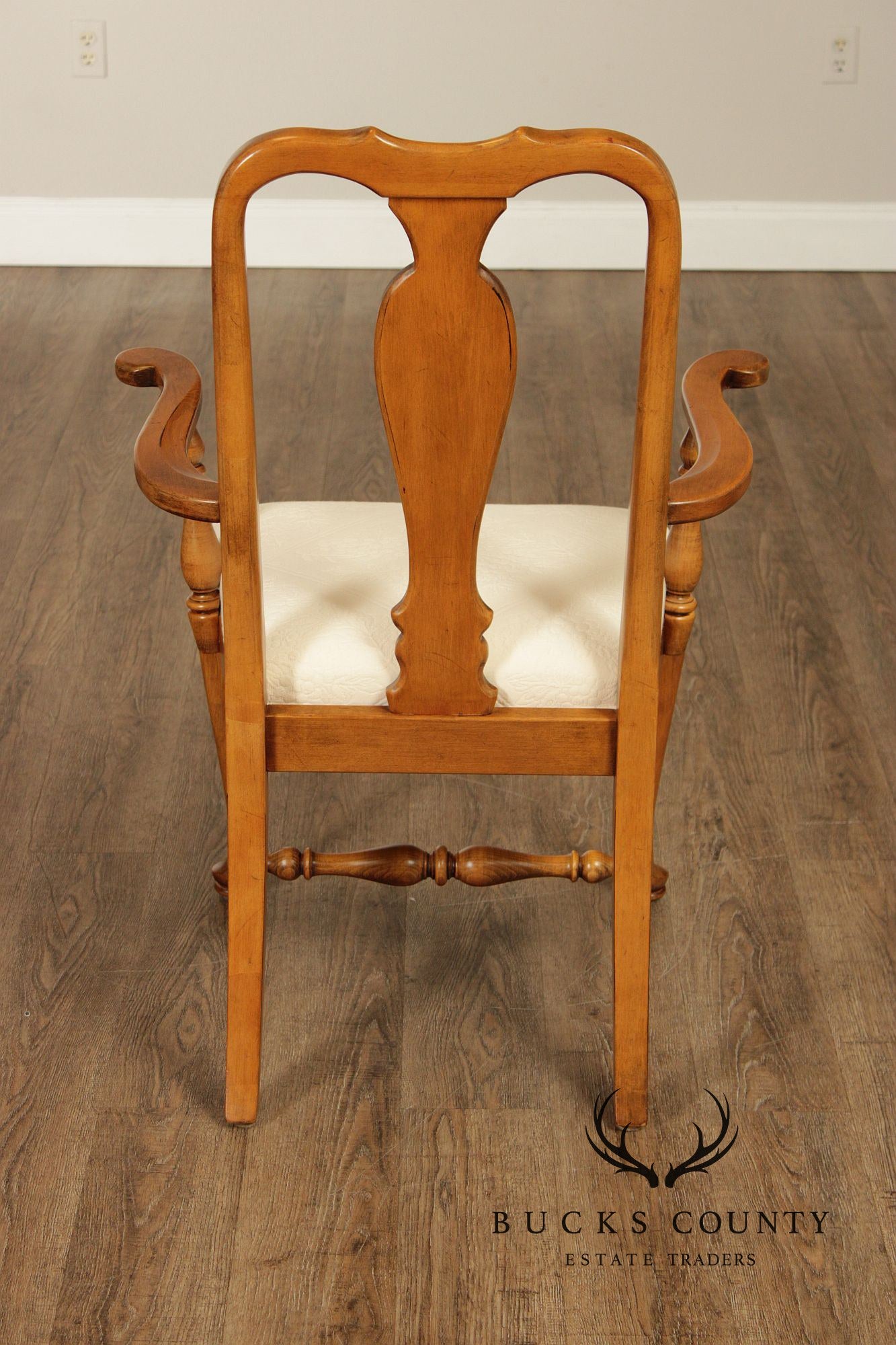 Ethan Allen 1776 Collection Set Of 6 Queen Anne Style Maple Dining Chairs