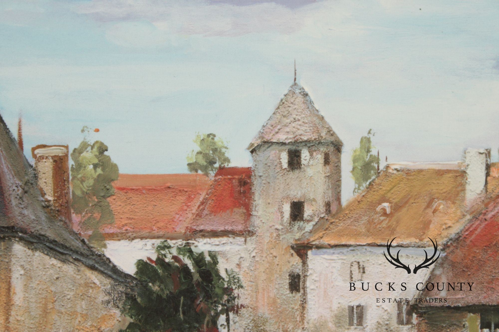 Roger Duvall Custom Framed Print on Canvas, 'La Seyne-Sur-Mer'