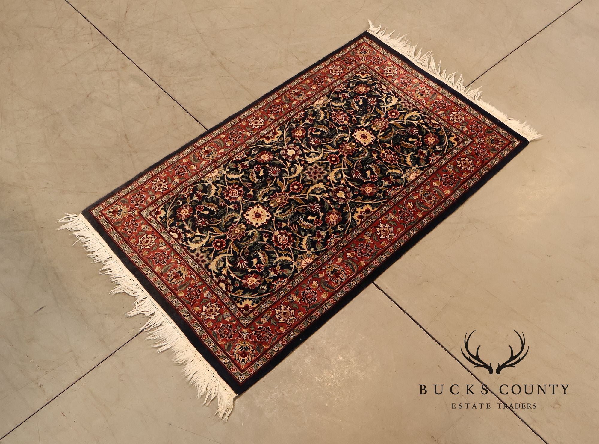 Persian Kashan Style Hand Tied Rug — 31" x 55"