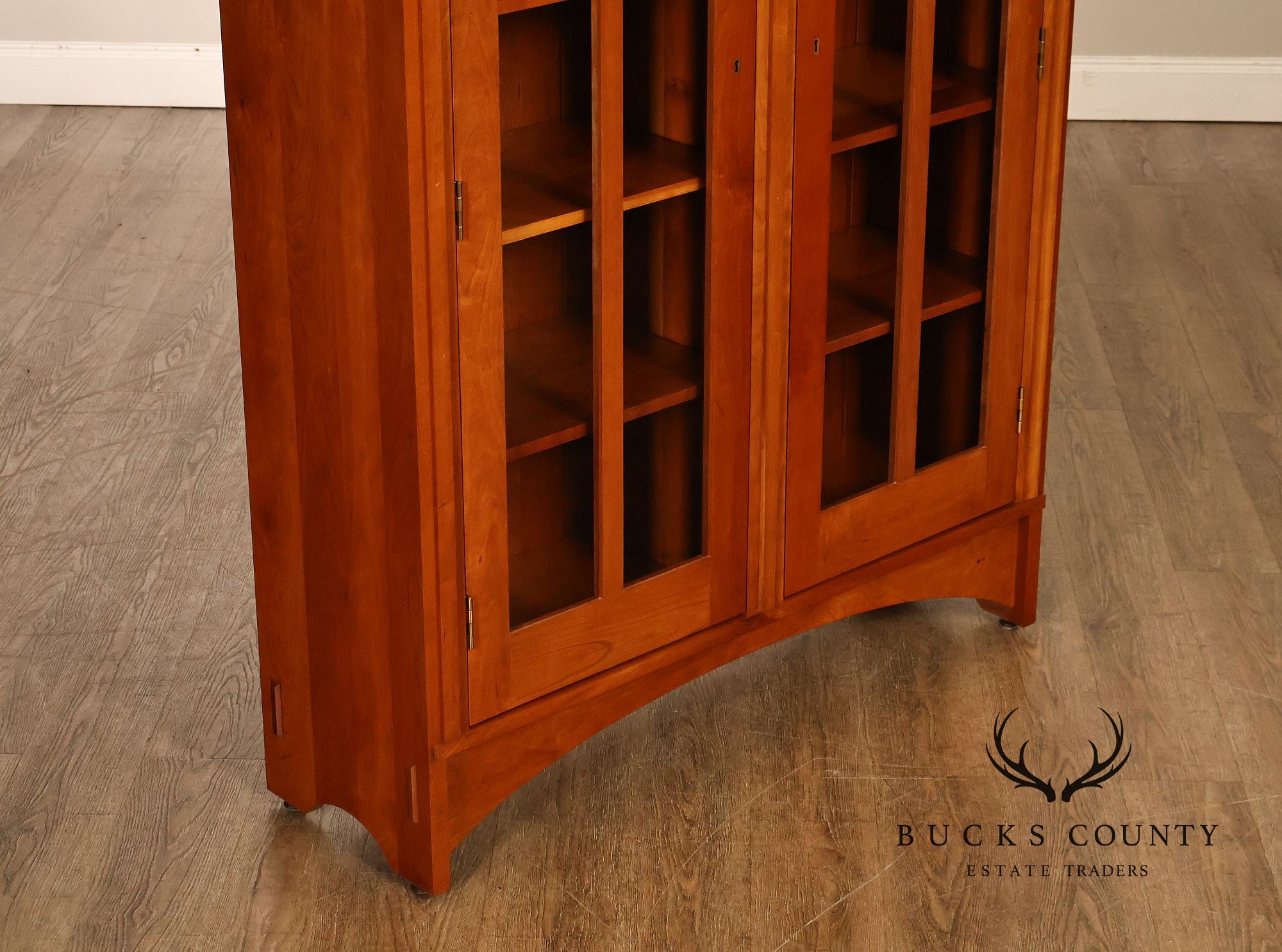 Stickley Mission Collection Pair of Harvey Ellis Cherry Bookcases