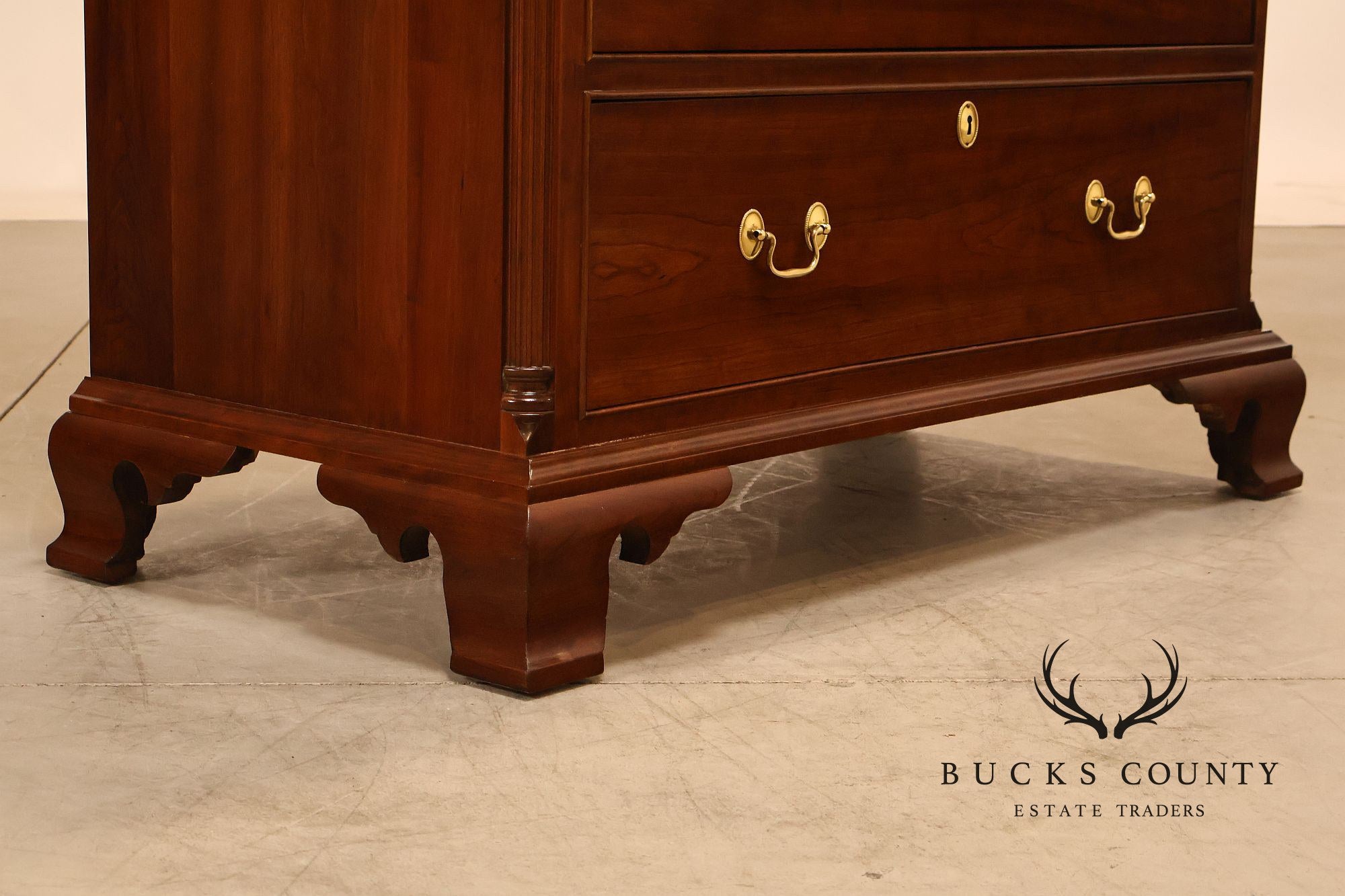 Stickley Chippendale Style Cherry Tall Chest