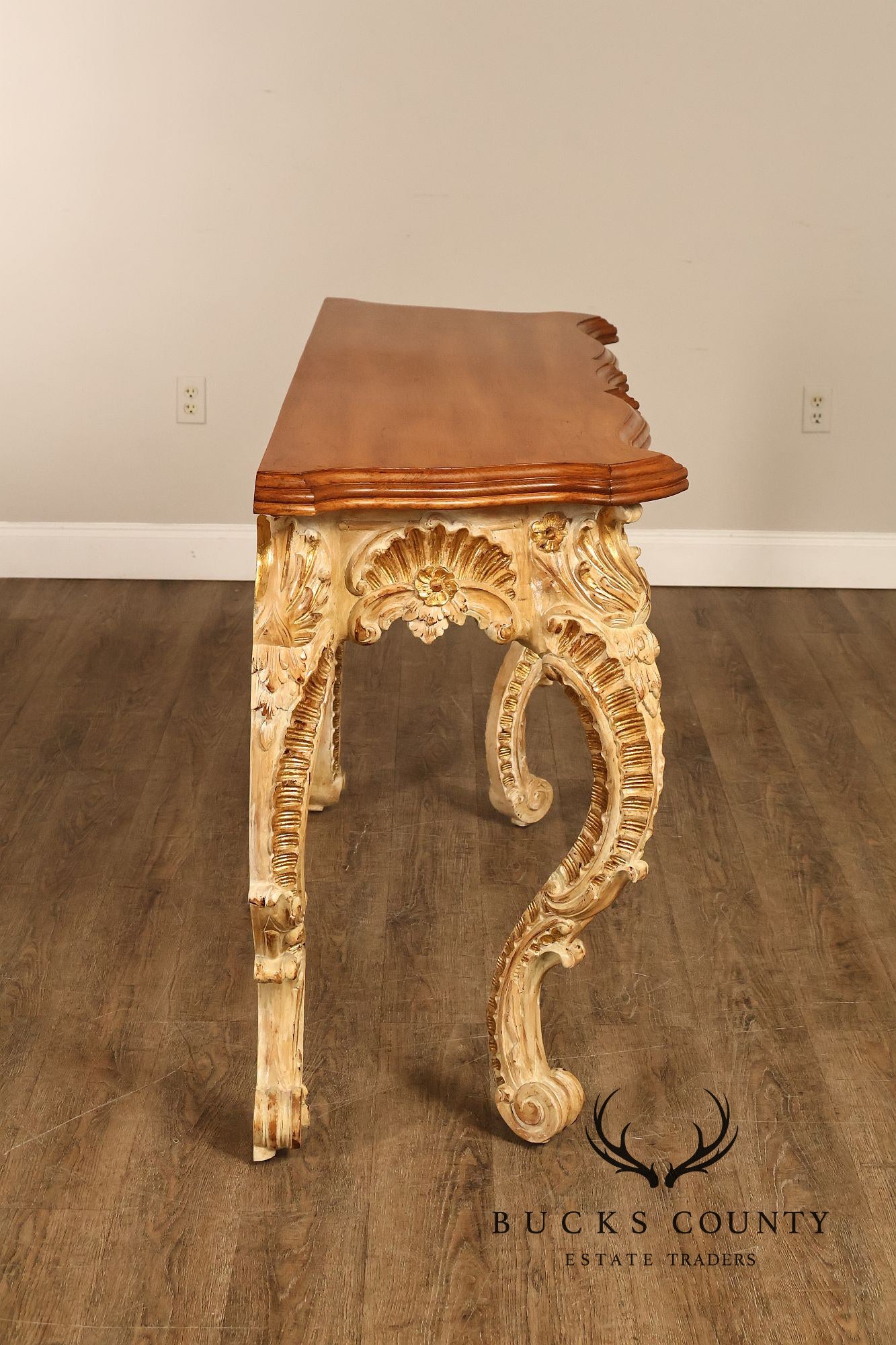Louis XV Style Rococo Carved Console Table