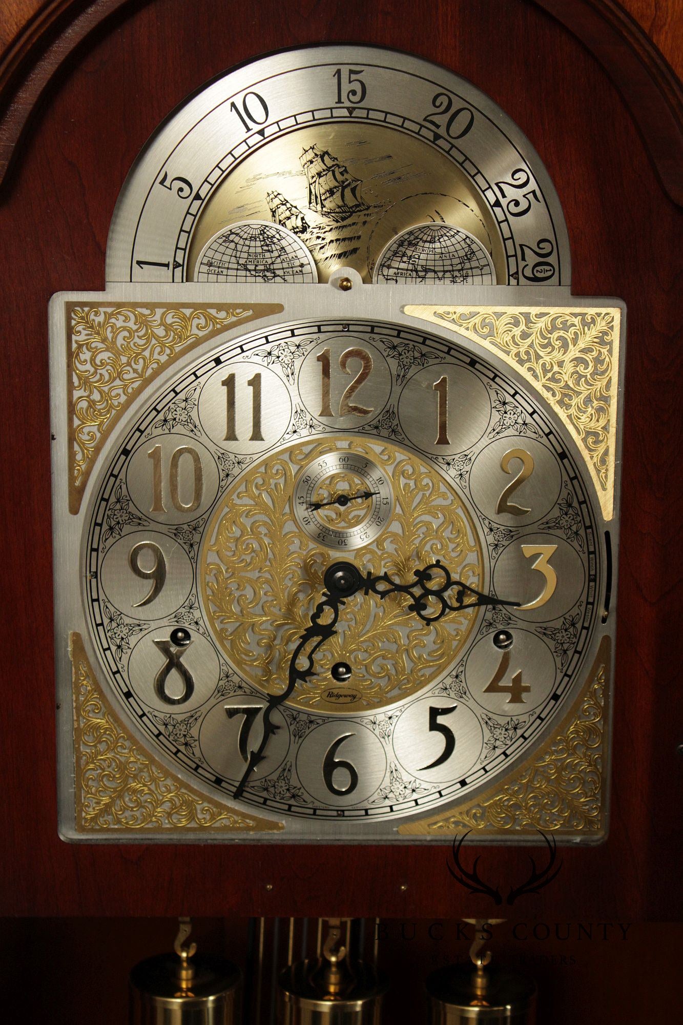 Ridgeway Winford Cherry Corner Grandfather Clock