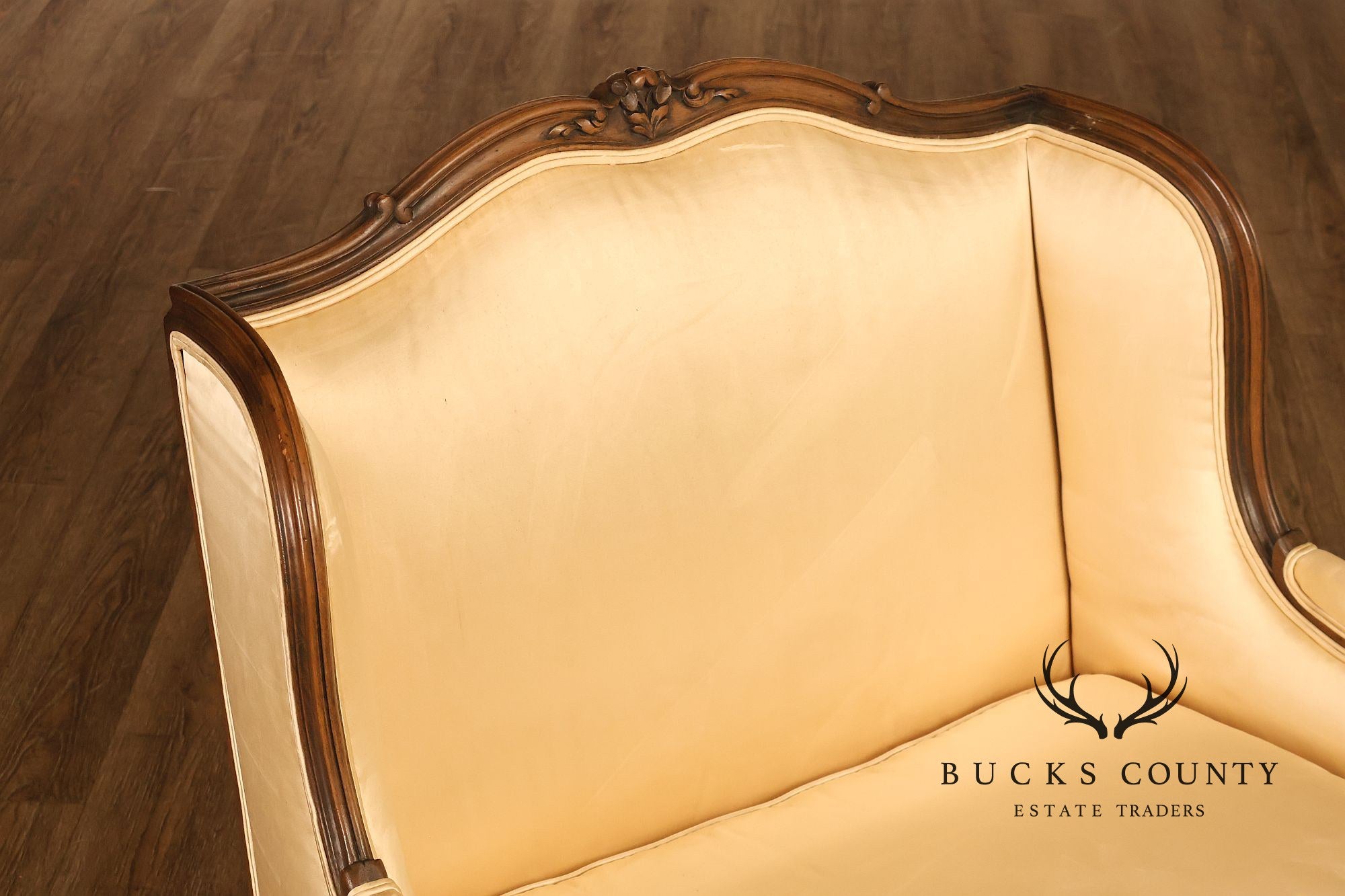 French Louis XV Style Wingback Bergere Chair