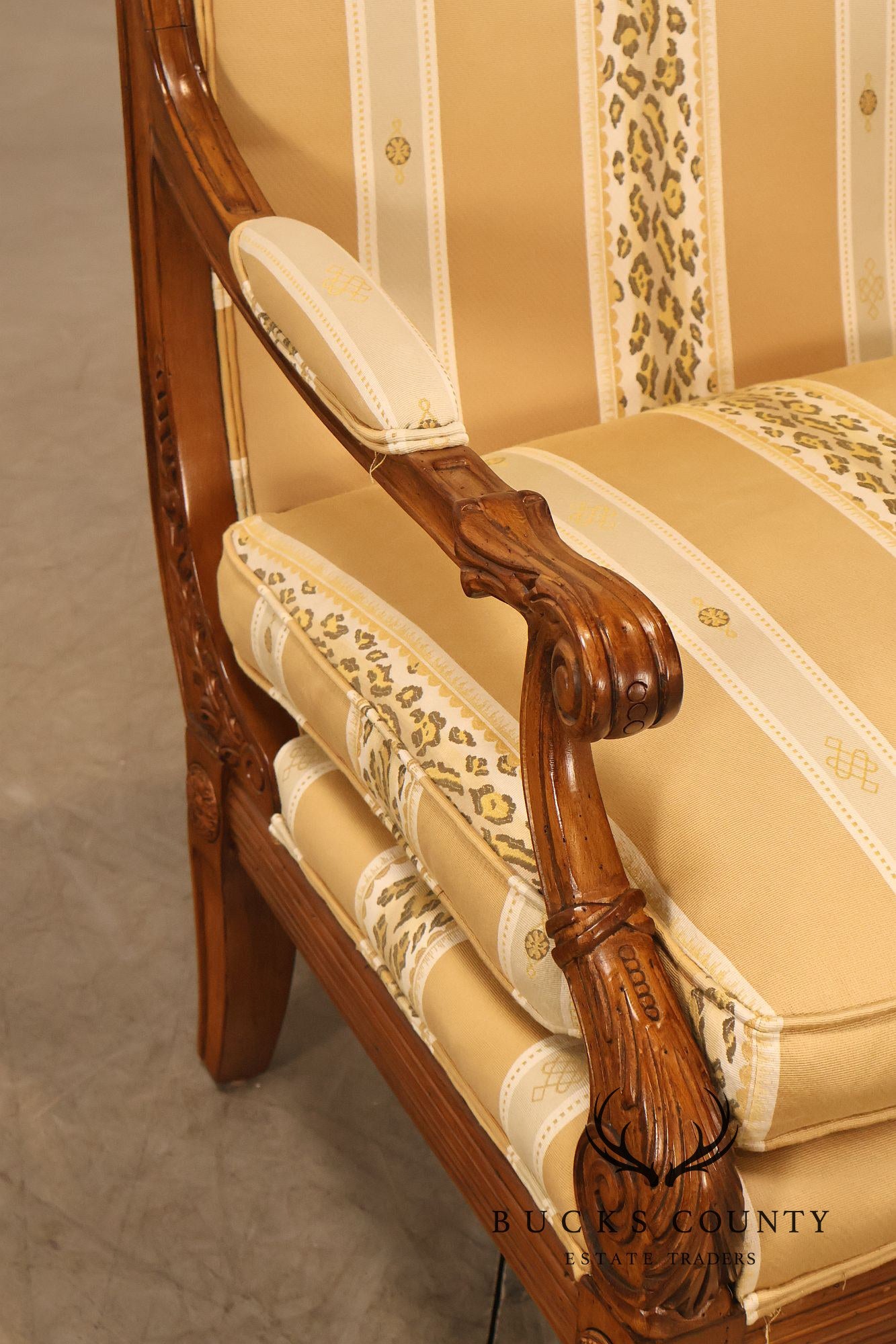 Sherrill Furniture Regency Style Pair of Bergere Armchairs