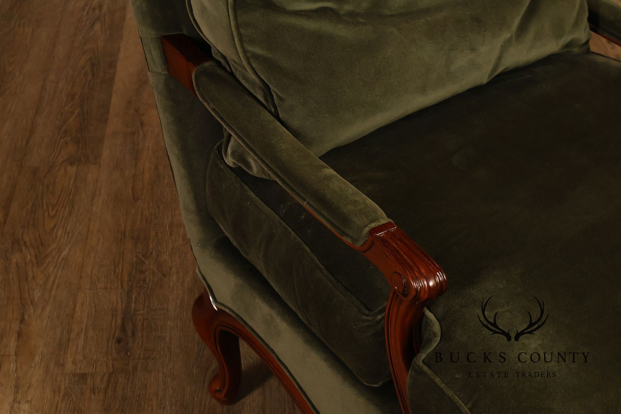 Hickory Chair Mark Hampton Collection Louis XV Style Upholstered Lounge Chair And Ottoman