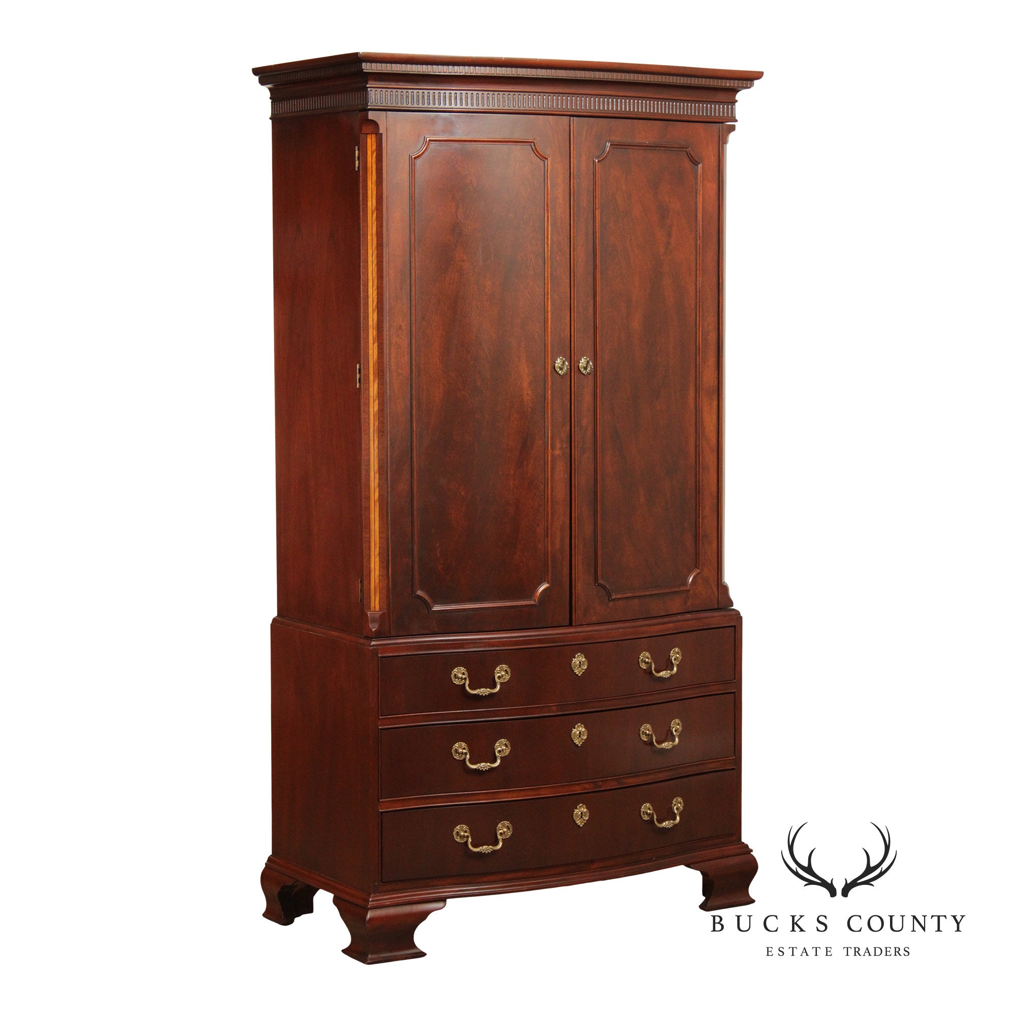 Baker Georgian Style Mahogany Armoire