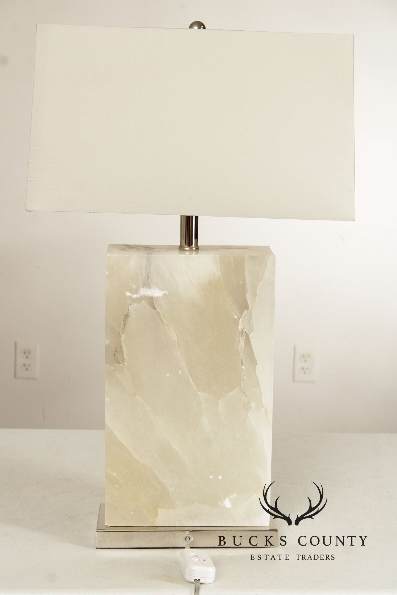 Arteriors Pair of 'Carson' Marble Table Lamps