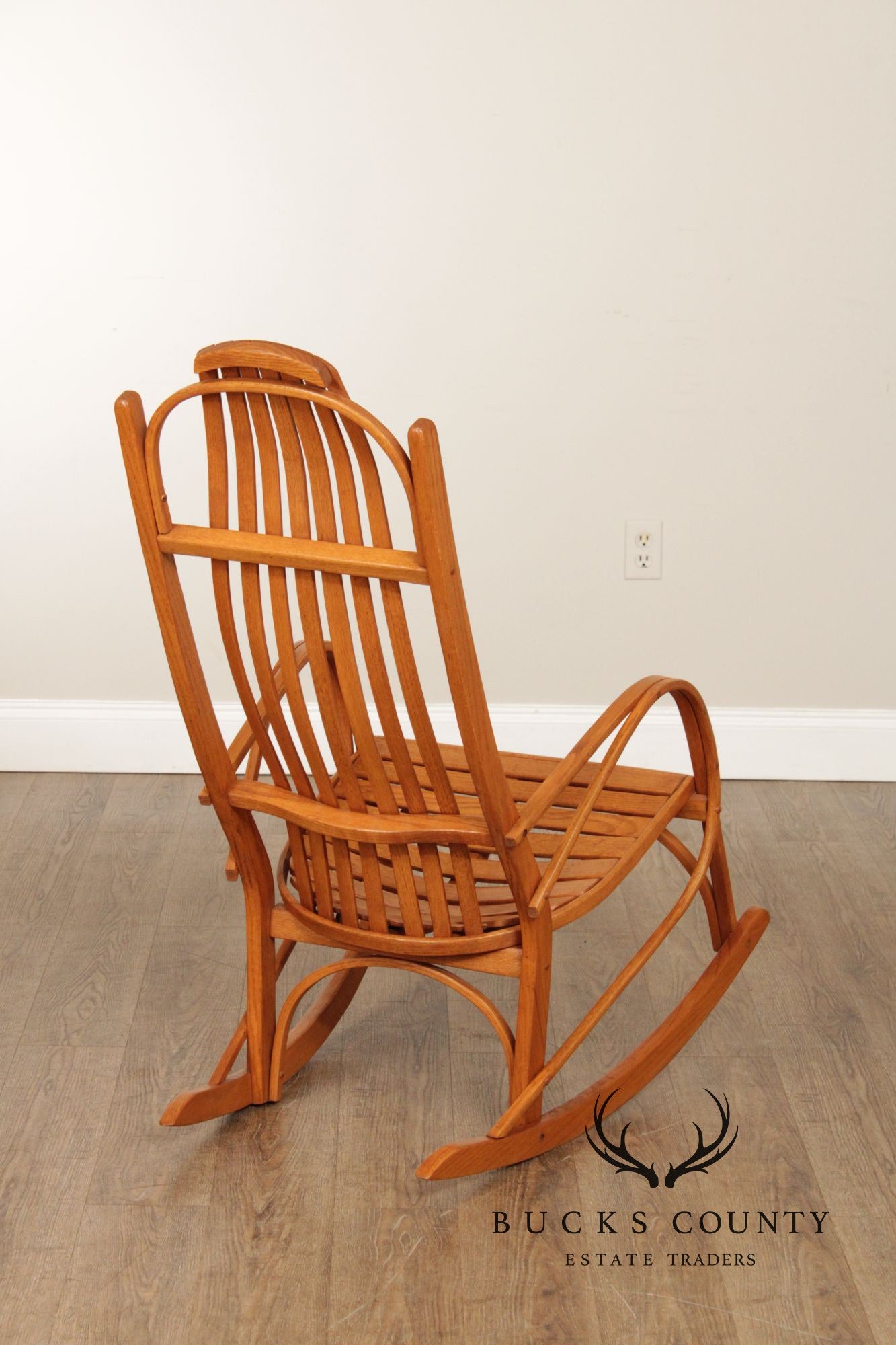 Adirondack Style Oak Bentwood Rocker