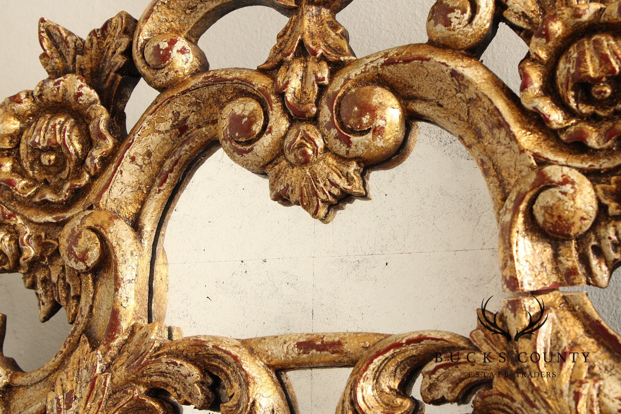 John Richard Italian Rococo Style Giltwood Carved Wall Mirror