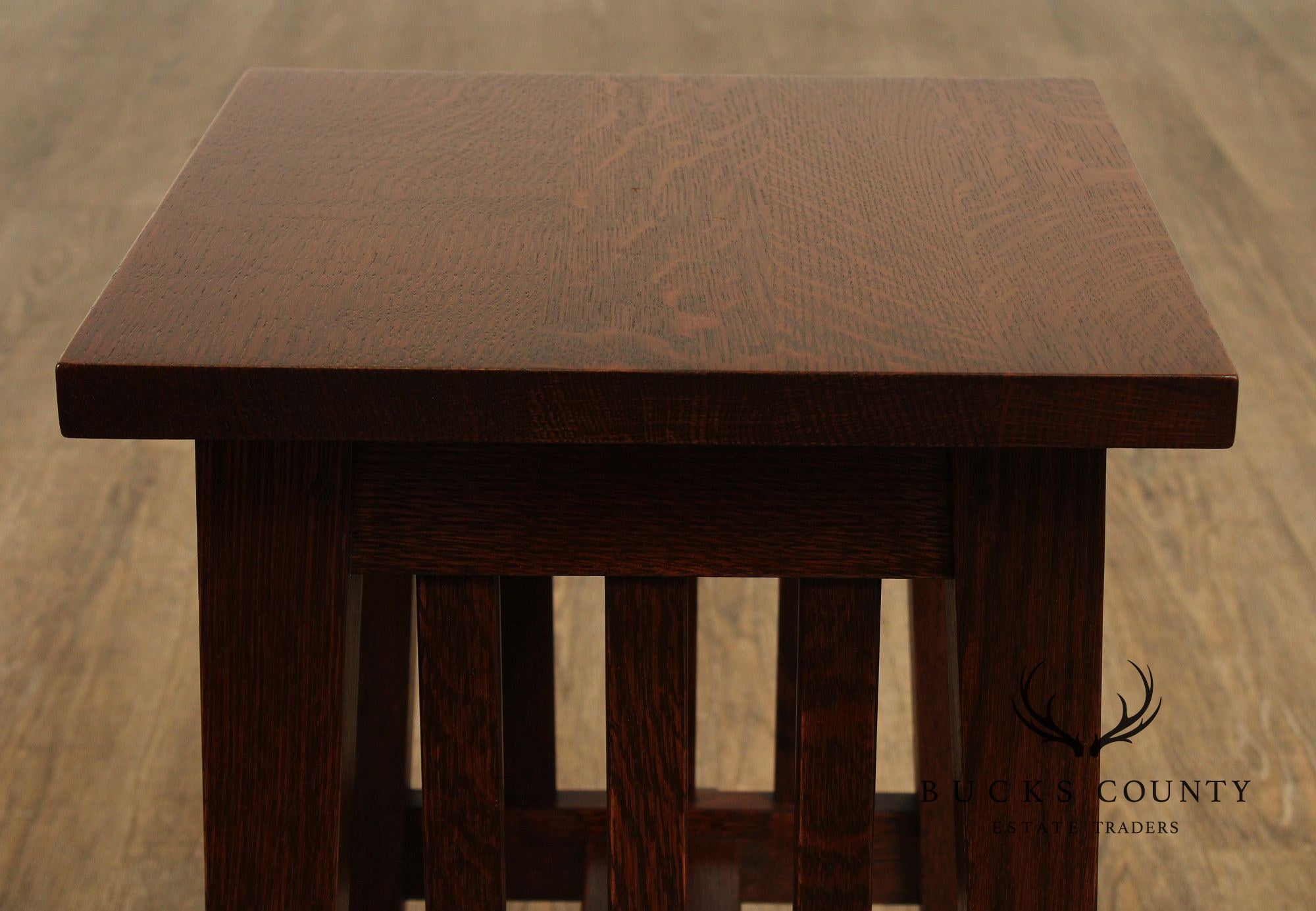 Stickley Mission Collection Oak Roycroft Tabouret Table