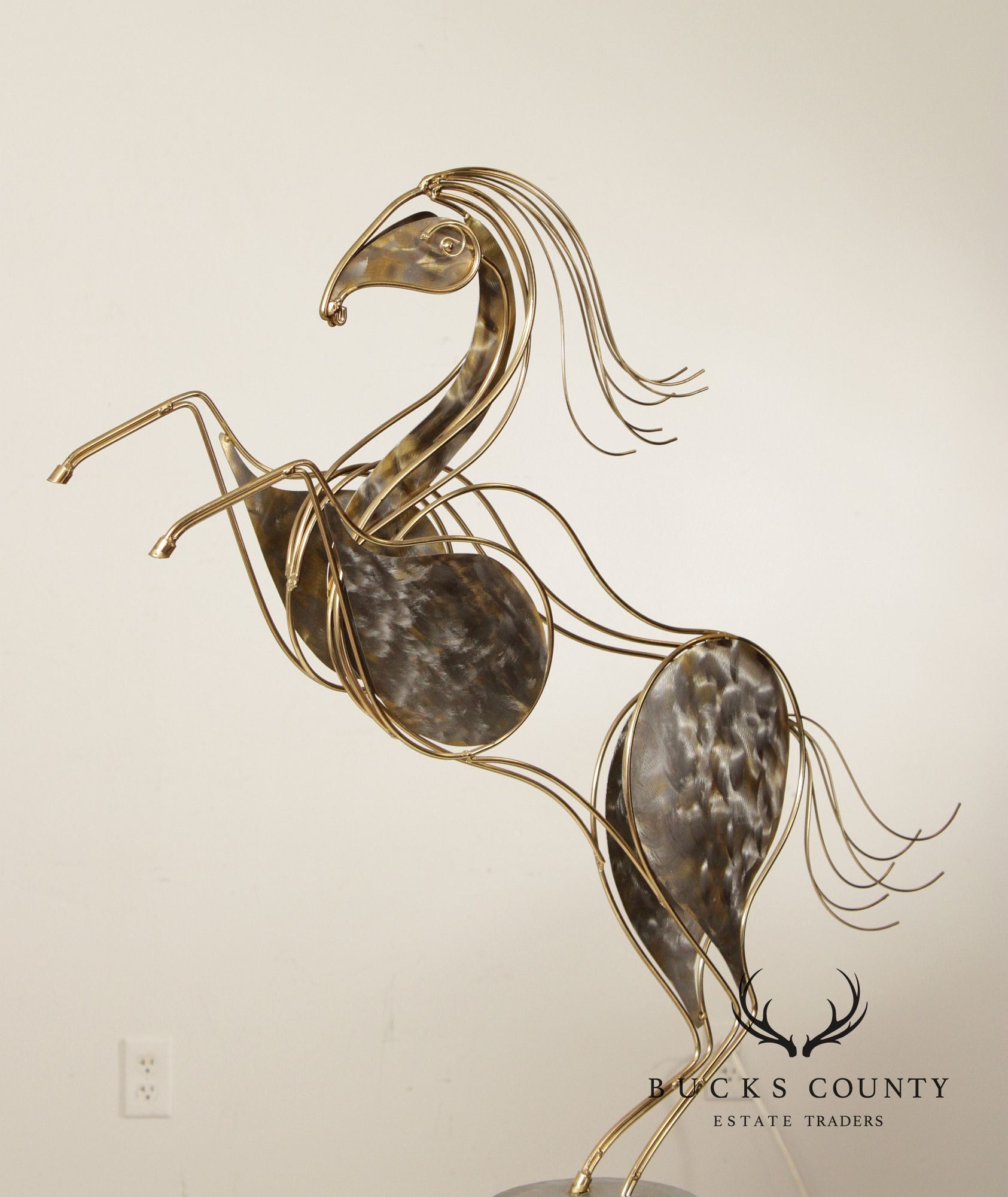 Curtis Jere Post Modern Rearing Horse Sculpture