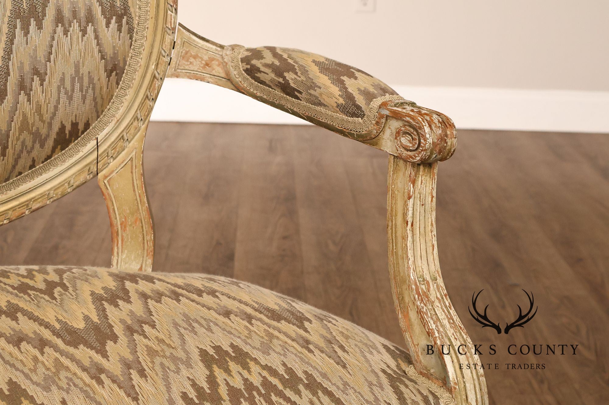 French Louis XVI Style Painted Settee