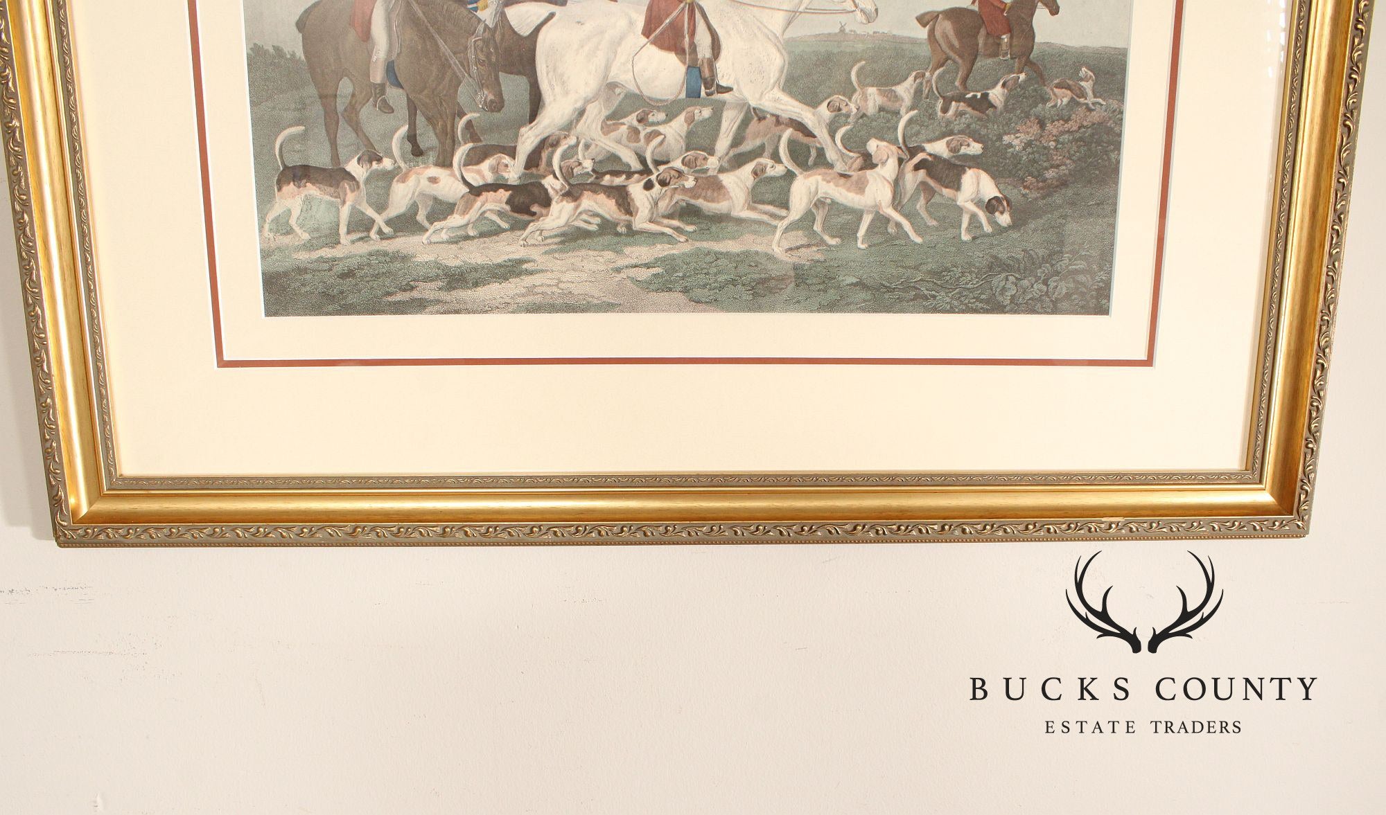 Richard Woodman Framed Engraving, 'The Earl of Derby's Stag Hounds'