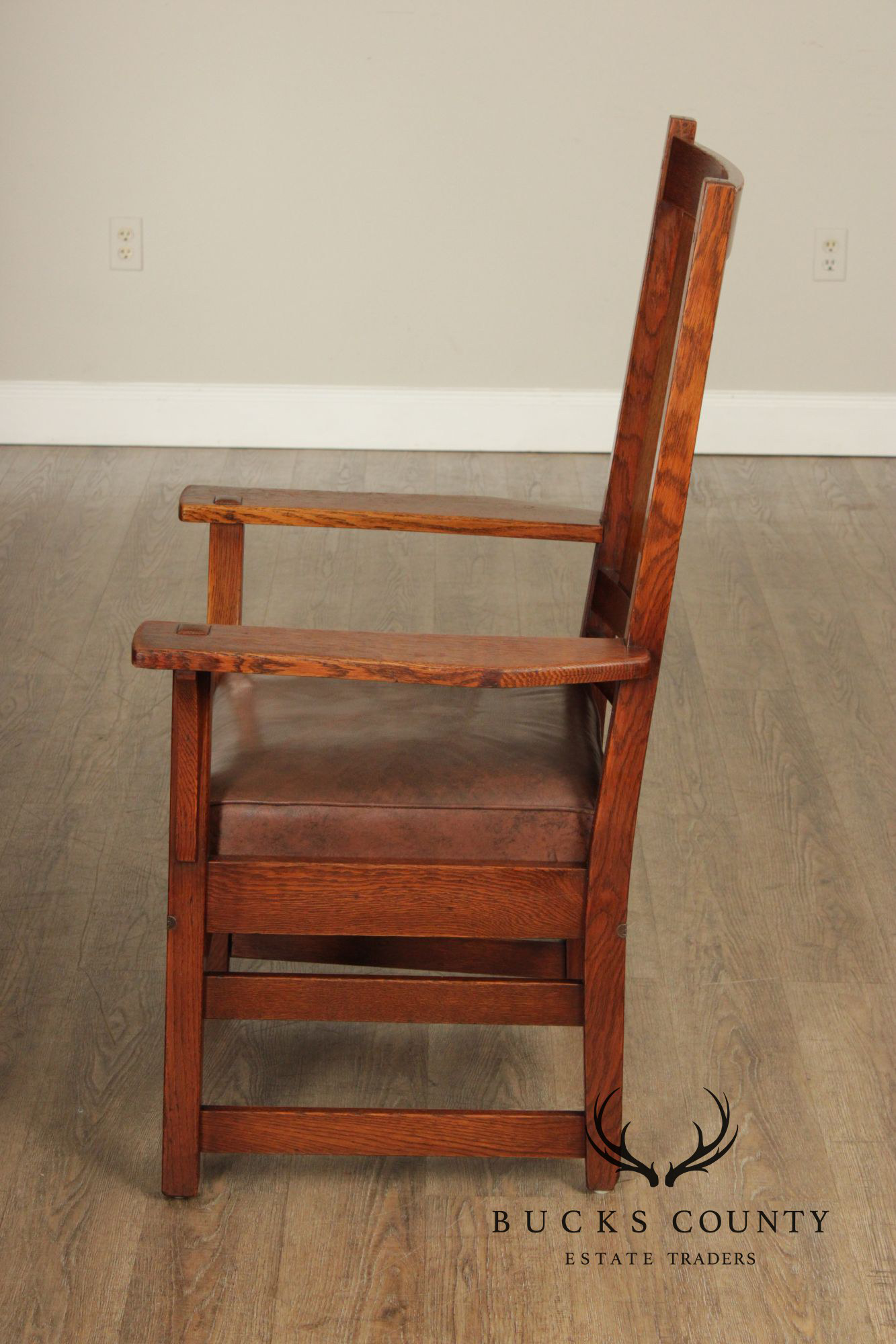 L. & J.G. Stickley Antique Mission Oak Armchair