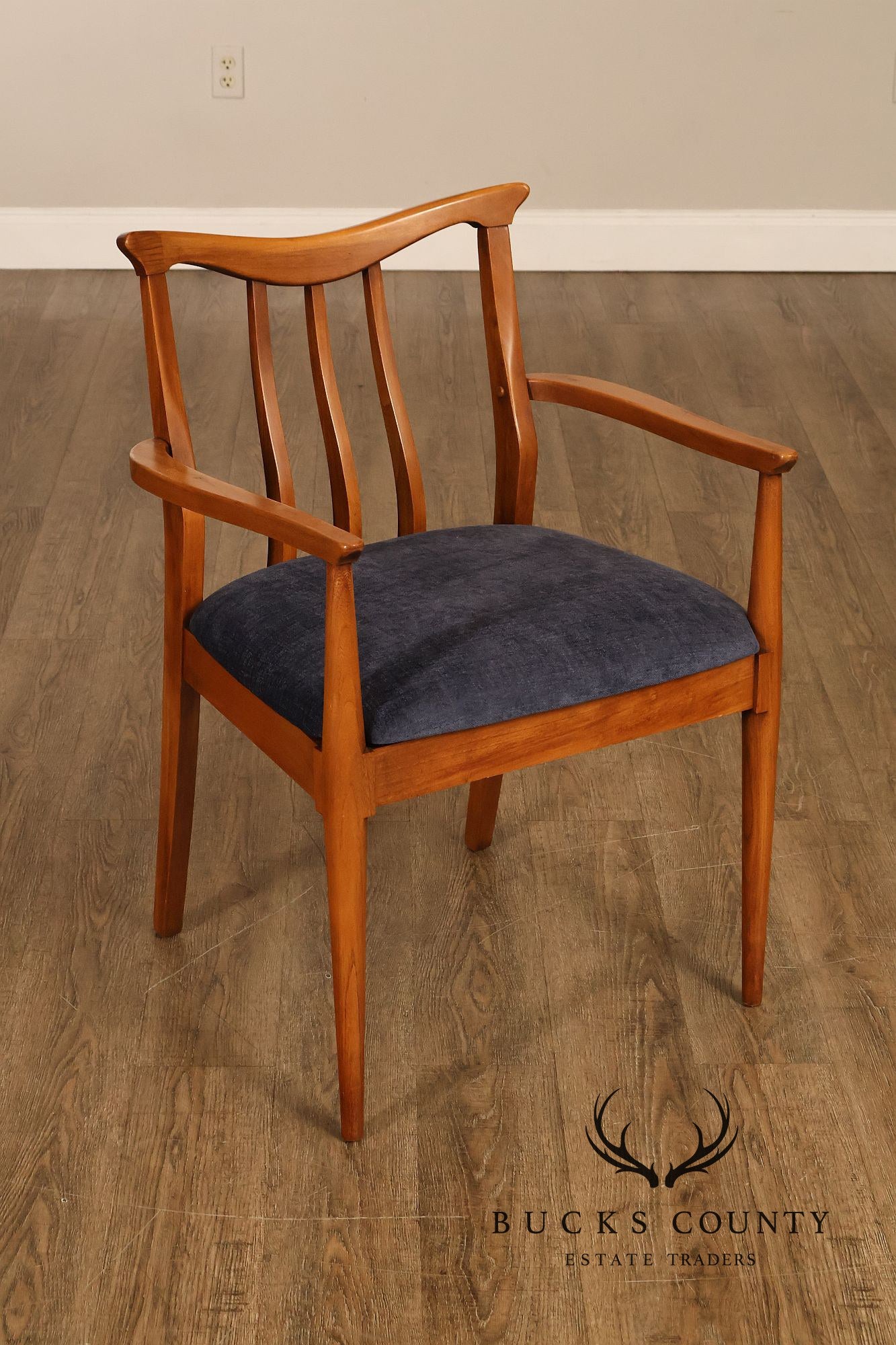 Blowing Rock Mid Century Modern Set Of Six Walnut Dining Chairs