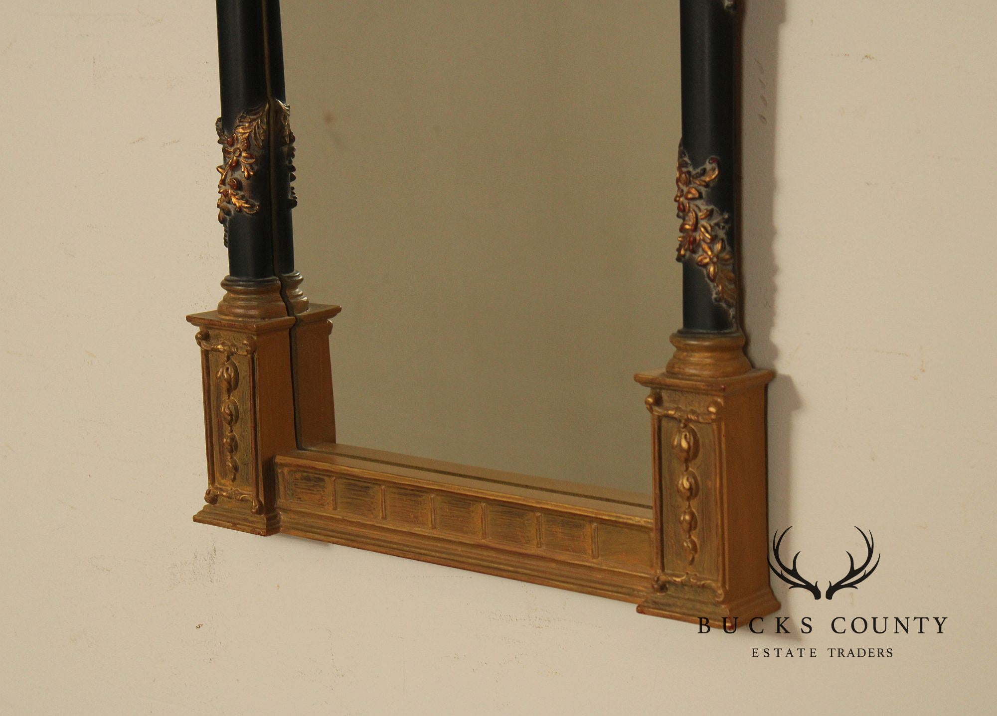 Uttermost Italian Baroque Style Arched Wall Mirror