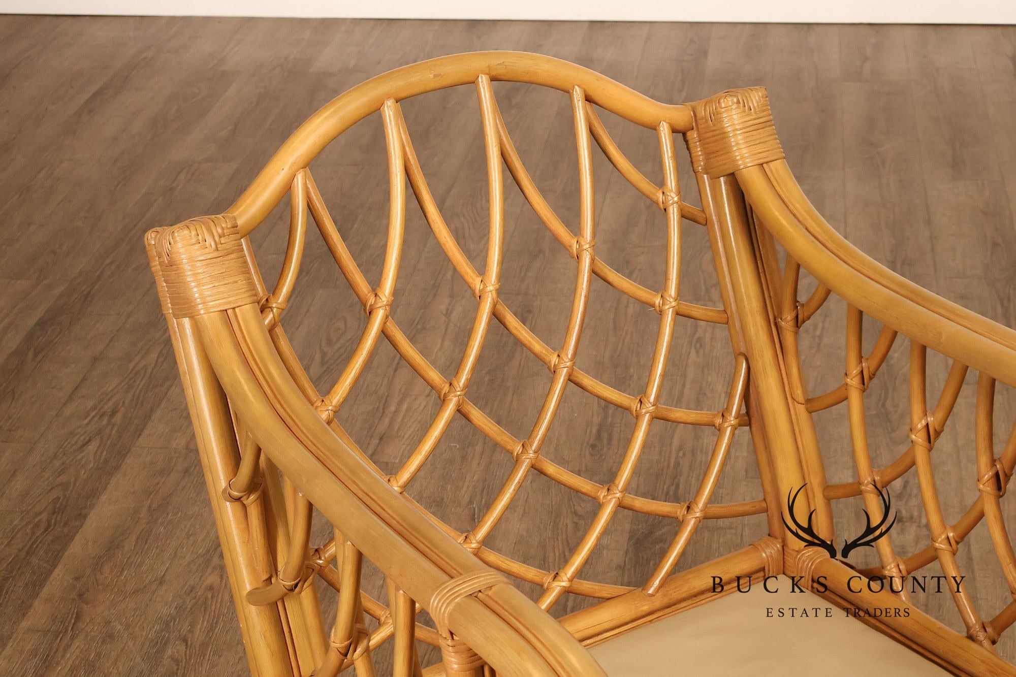 Laneventure Tradewinds Rattan Armchair and Ottoman