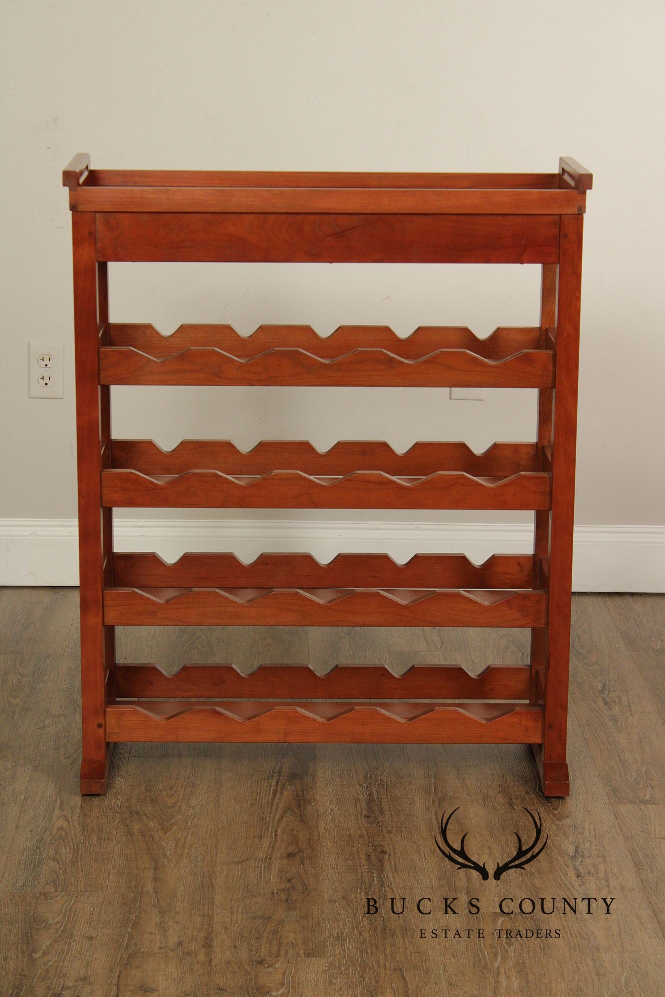 Stickley Mission Collection Cherry Wine Rack With Removable Serving Tray