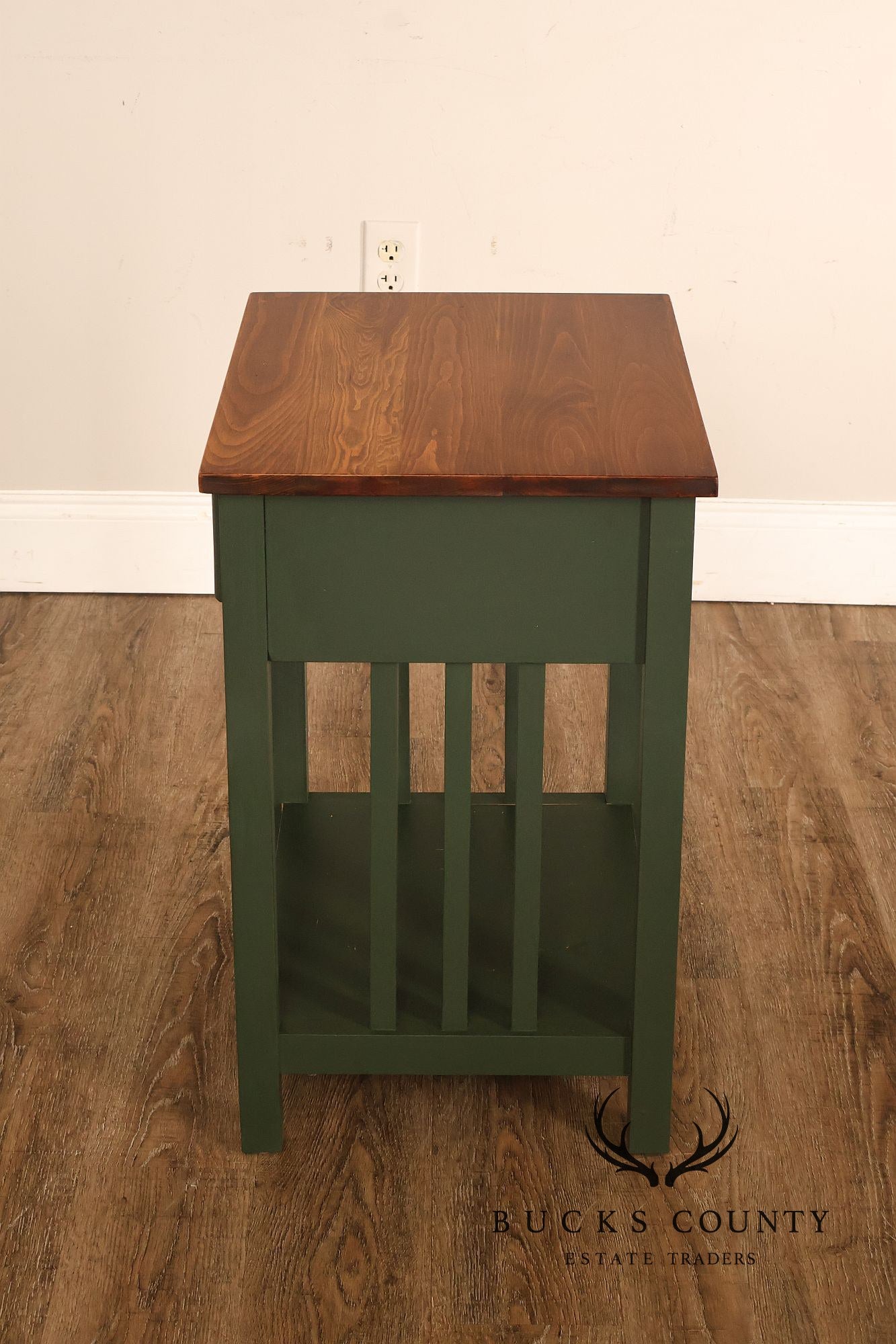 Mission Style Painted Spindle Nightstand