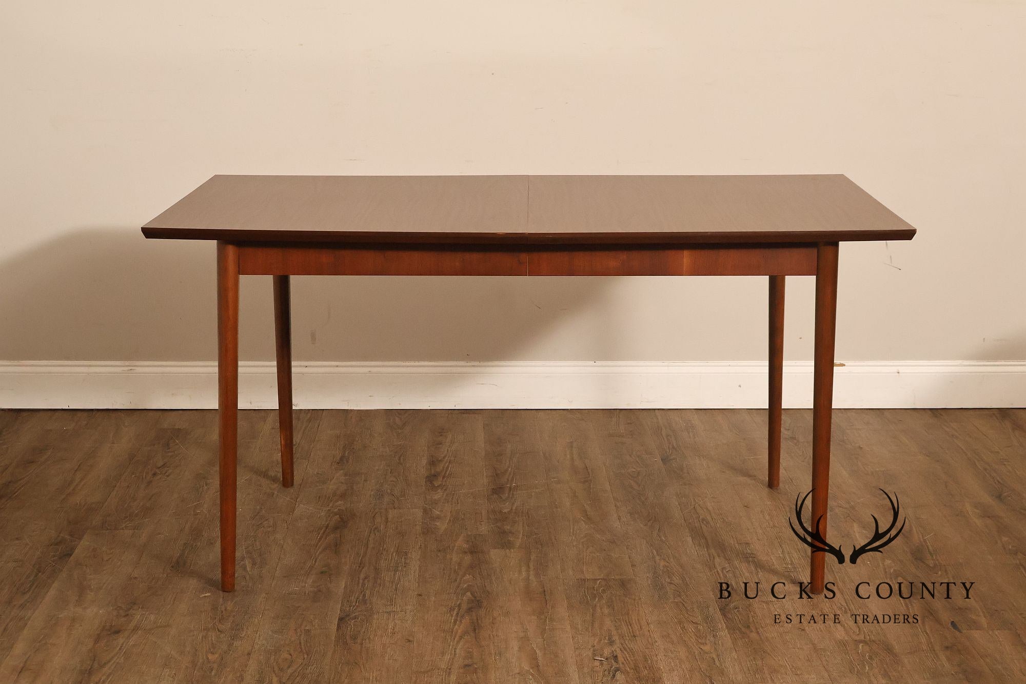 Mid Century Modern Walnut Expandable Dining Table