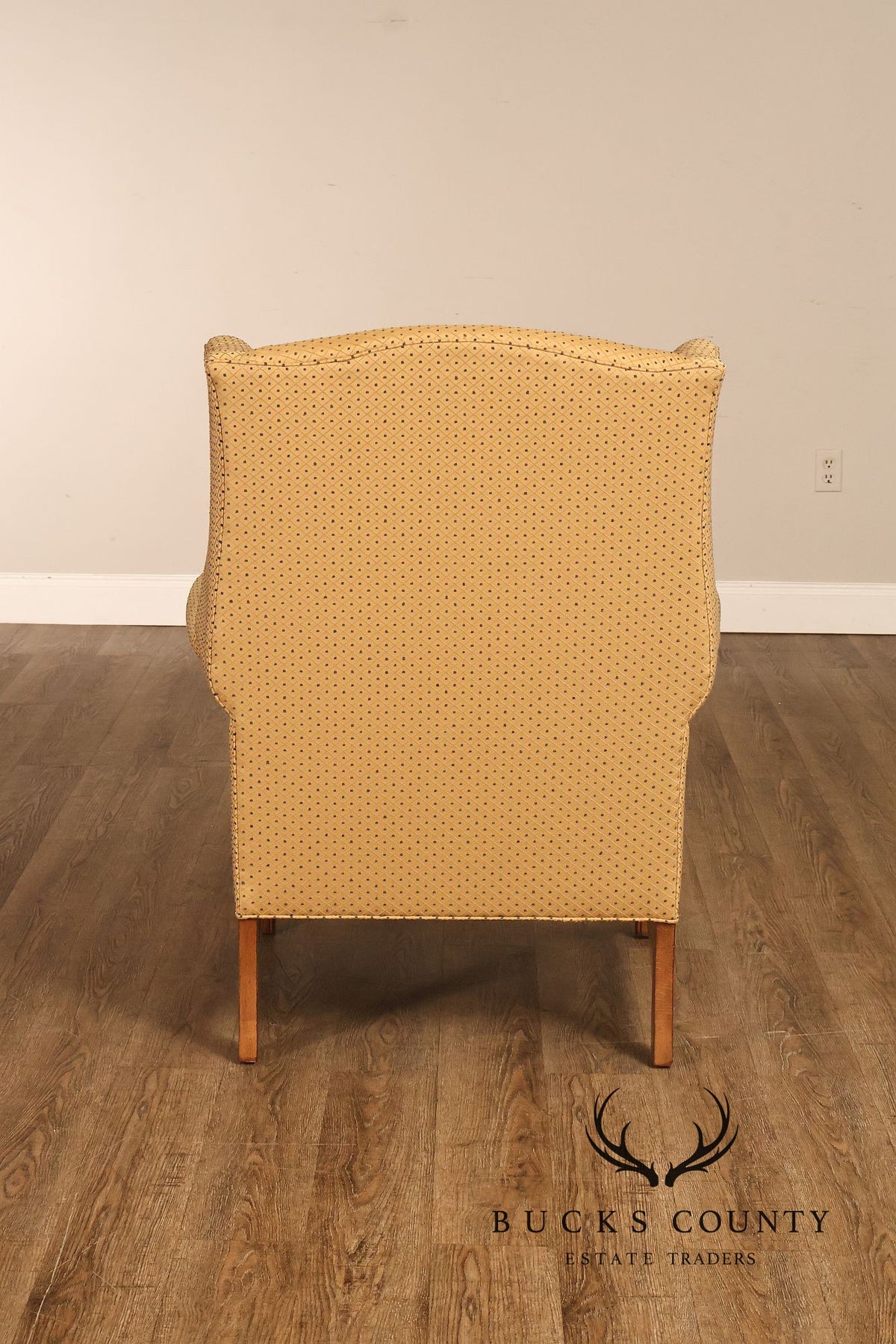 Ethan Allen Traditional Upholstered Wingback Armchair