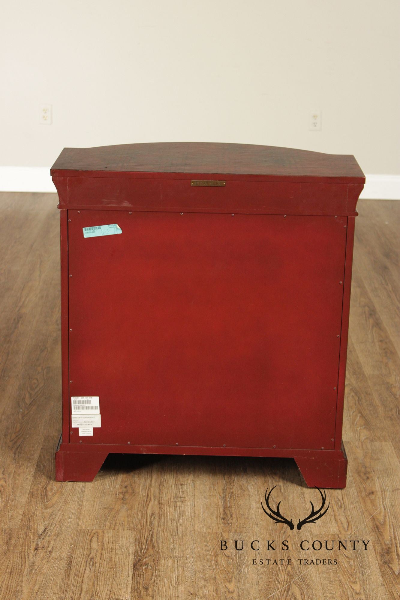 Ethan Allen Chinoiserie Decorated Demilune Cabinet