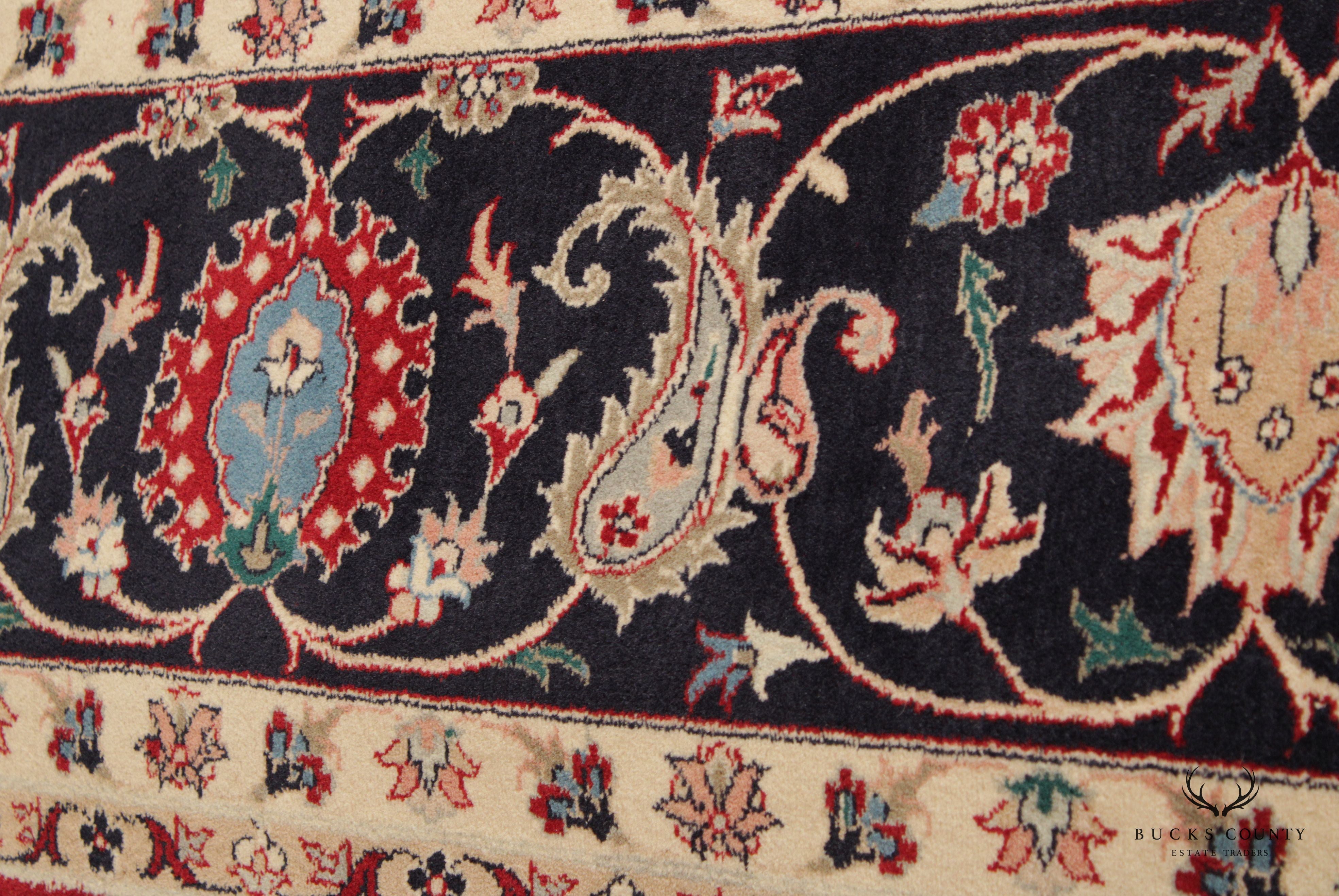 Persian Kashan Large Woven Wool Area Rug, 13' x 9'