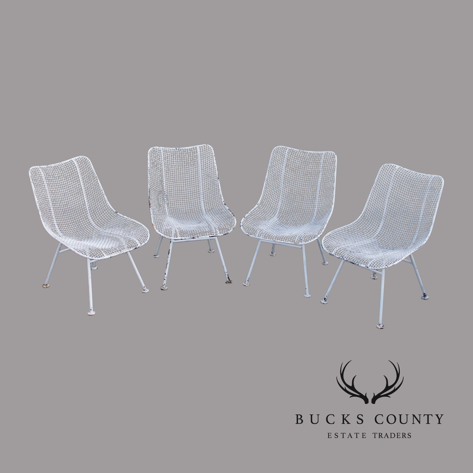 Russell Woodard Mid Century Modern Set of Four 'Sculptura' Dining Dining Chairs