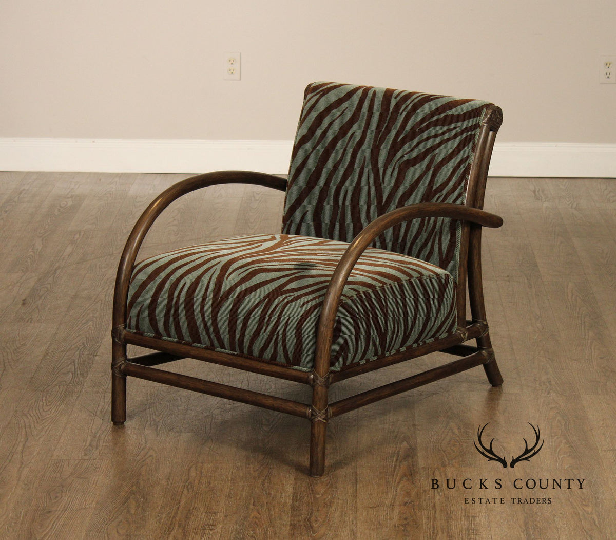 McGuire Pair of 'Toscana' Rattan Lounge Chairs