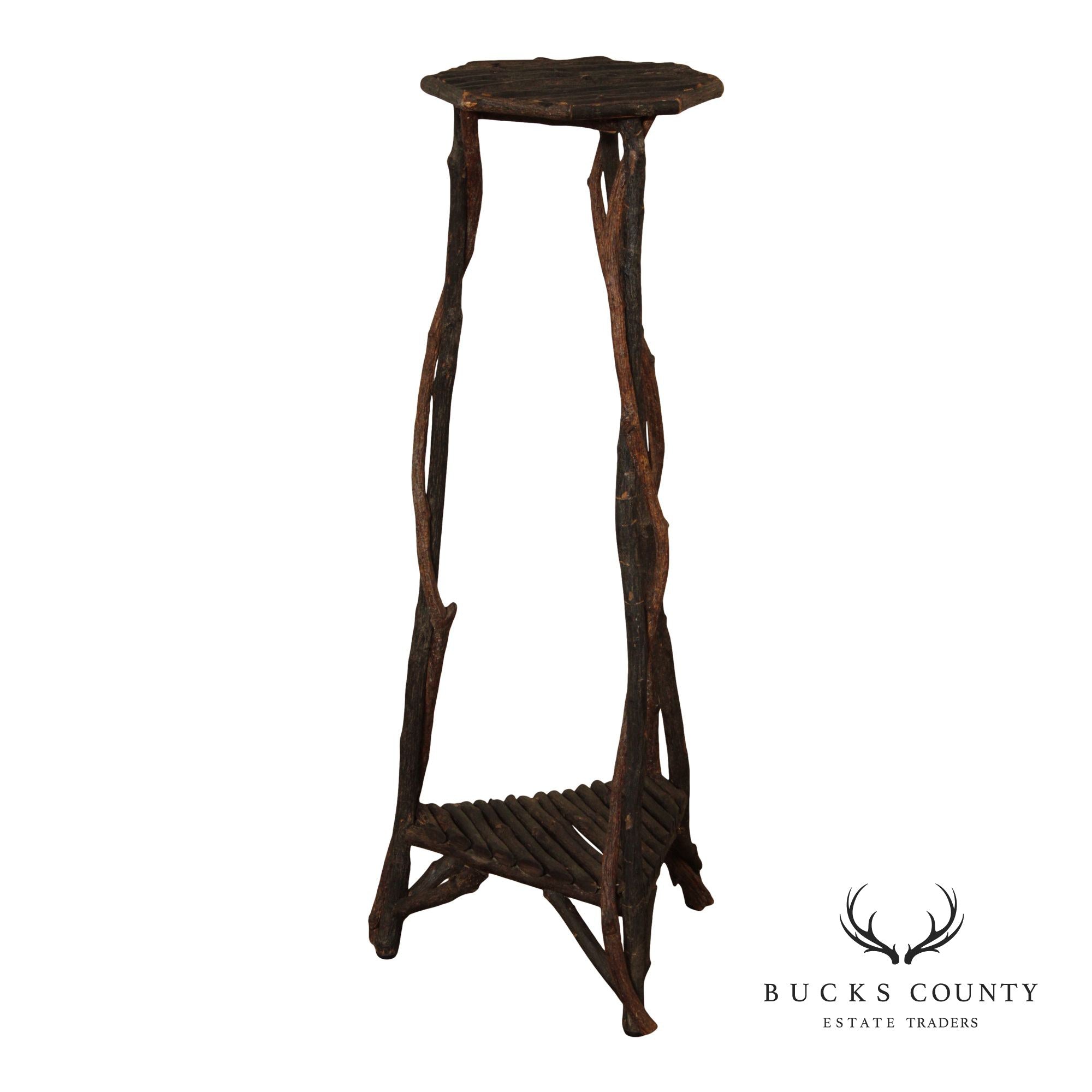 Adirondack Style Twig Plant Stand